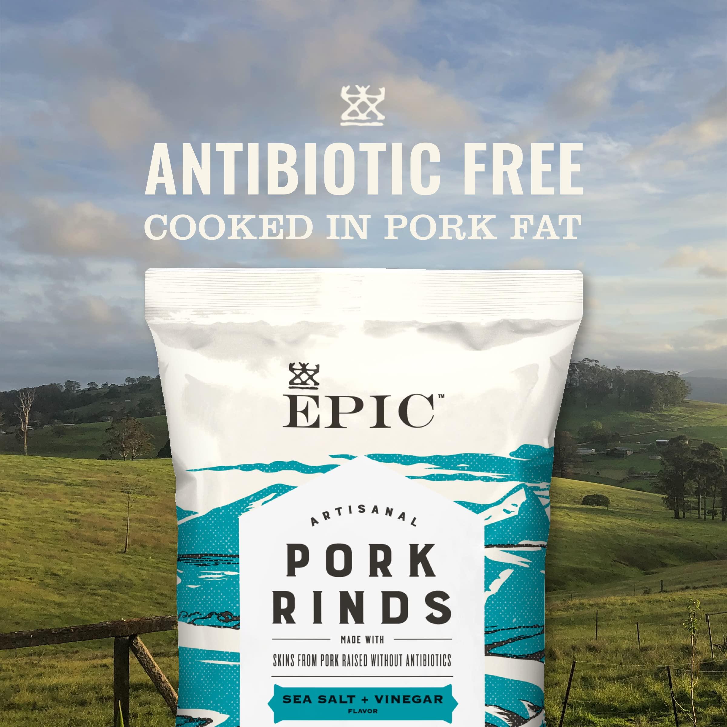 EPIC Sea Salt + Vinegar Oven Baked Pork Rinds, Keto Friendly, 2.5 oz - Image 3