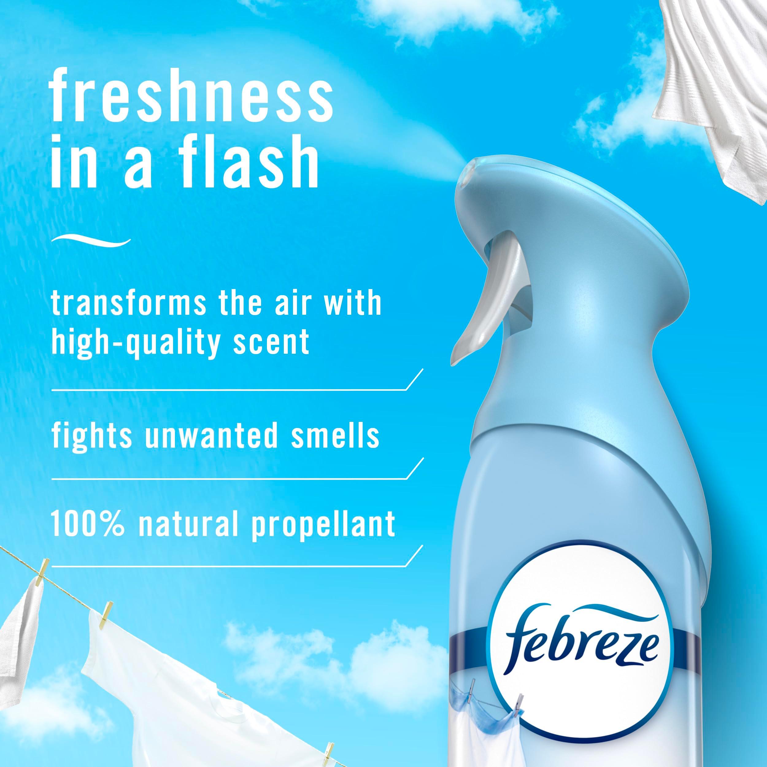 Febreze Air Mist Air Freshener Spray, Odor-Fighting Room Spray, Air Fresheners for Home and Bathroom and Kitchen, Aerosol Can, Linen & Sky Scent, 8.8oz, 2 Count - Image 2