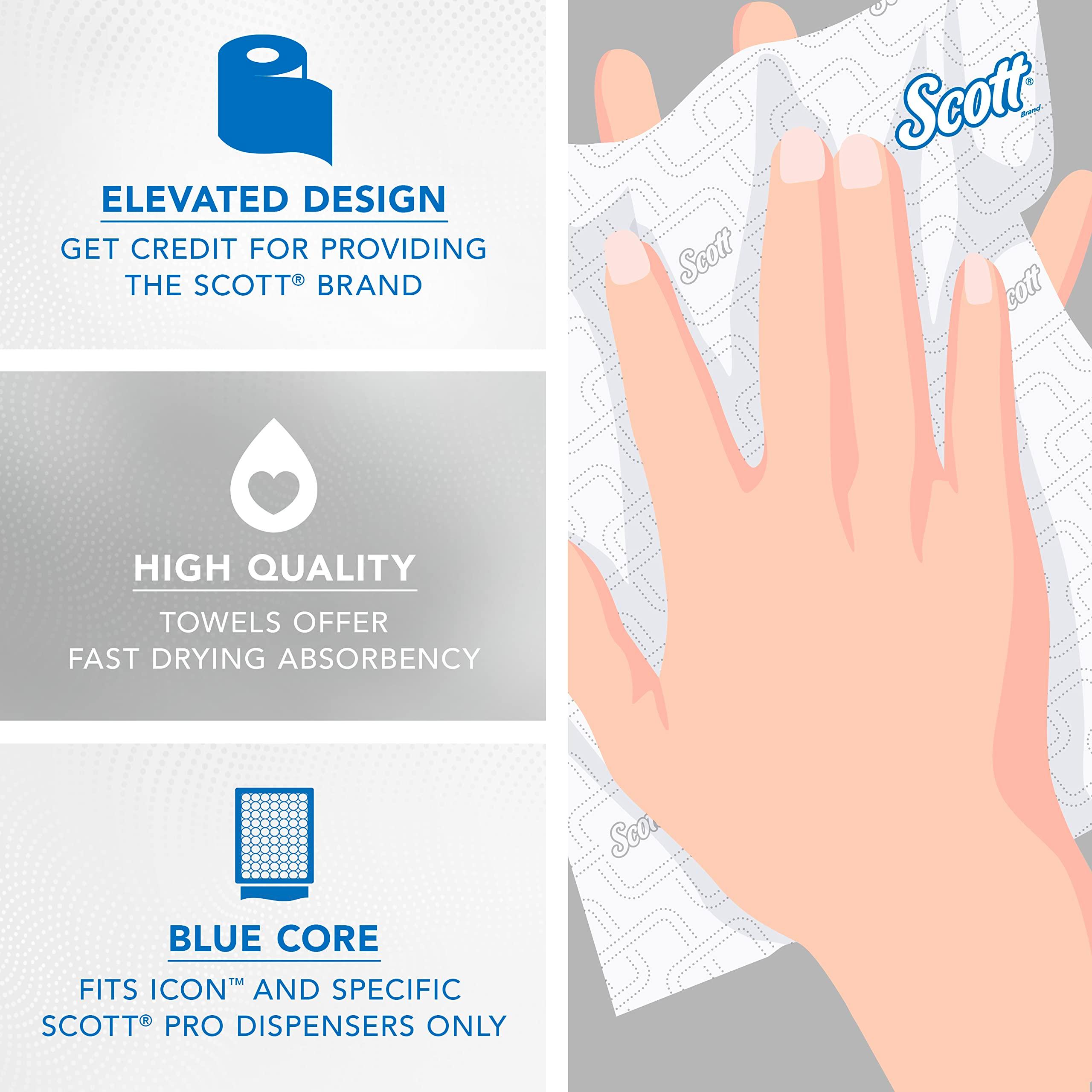 Scott Professional Pro High-Capacity Hard Roll Paper Towels, Bulk (53925), Elevated Design, Absorbency Pockets, White, for ScottBrand Blue Core Dispensers (6 Rolls at 700' Each, 4,200'/Case) - Image 7