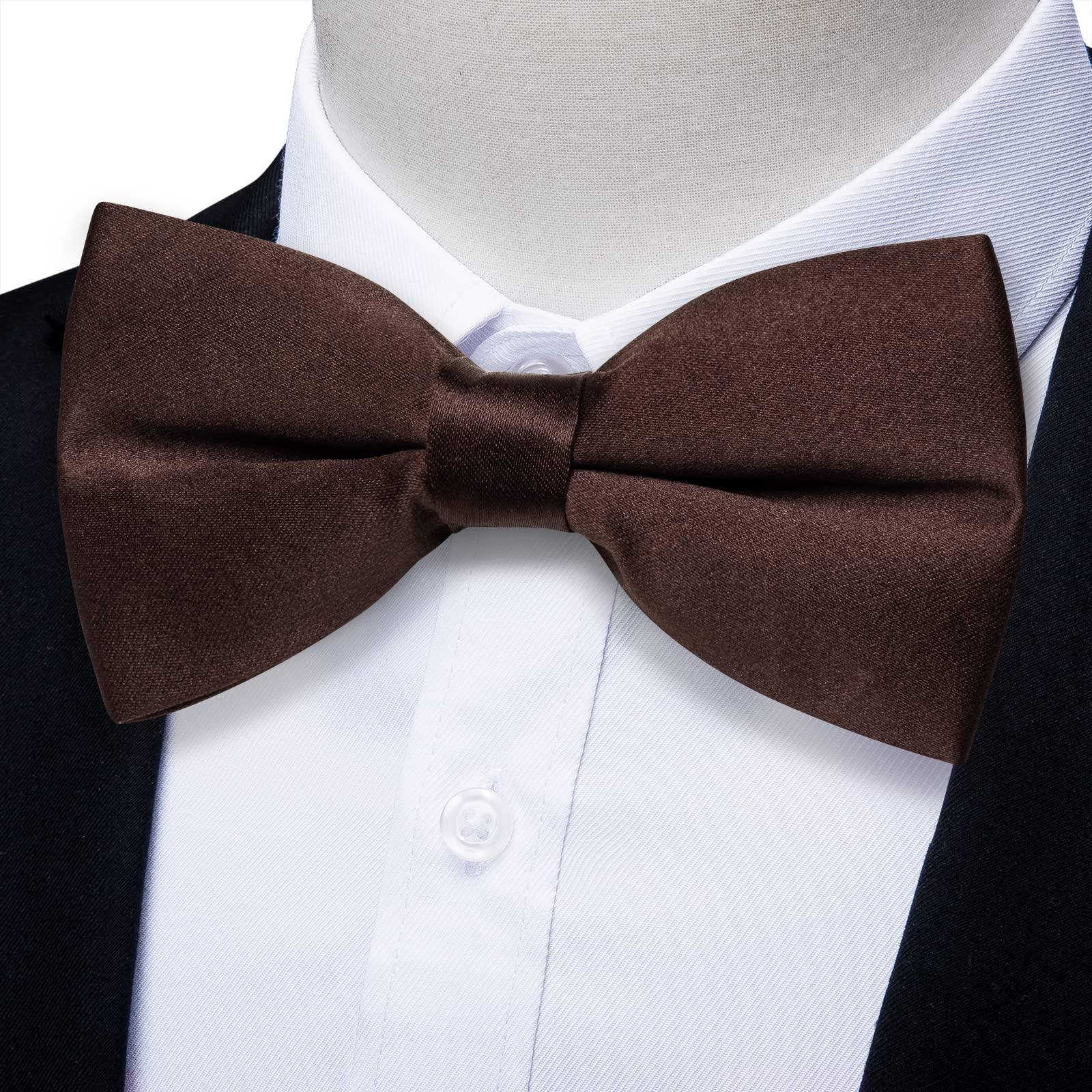 YourTies Pre-Tied Bow Tie Satin Solid Bowtie Adjustable Tuxedo Bowties for Men with Gift Box Wedding Party - Image 8
