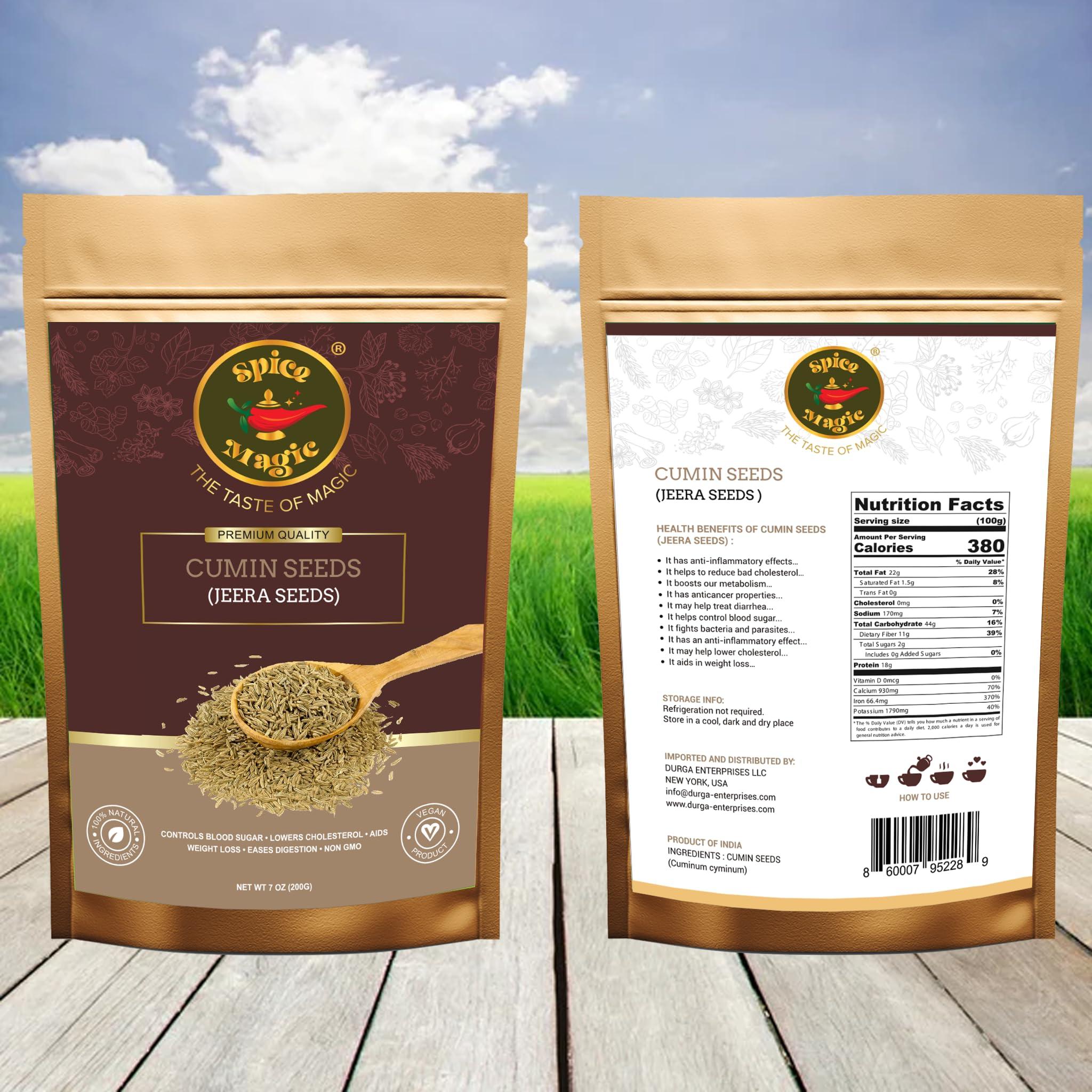 Spice Magic Cumin Seeds I 7 Oz (200 g) I Jeera Whole Cumin Seeds I 100% Fresh & Aromatic I Non-GMO I Premium Quality for Cooking and Seasoning I Indian Spices - Image 3