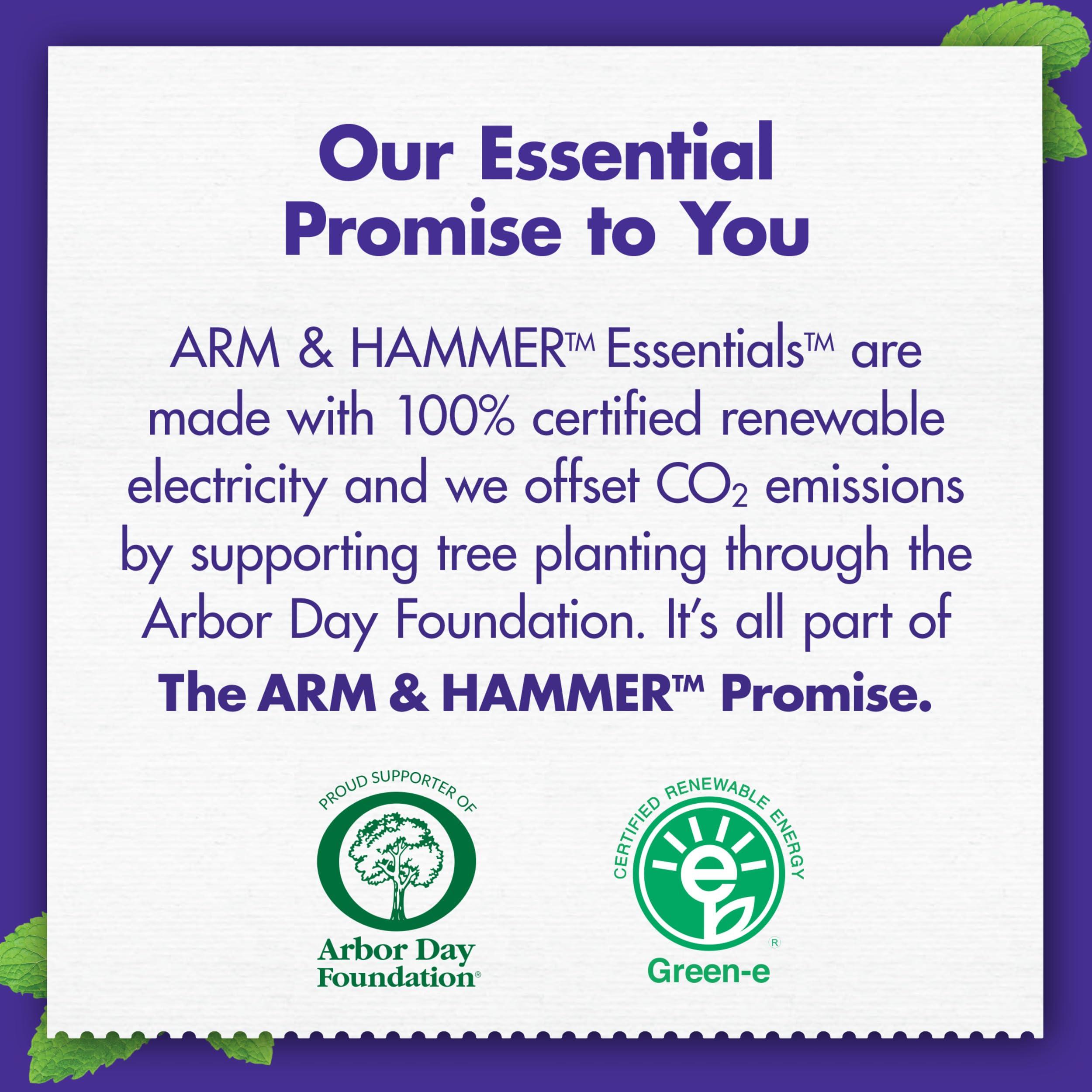 ARM & HAMMER Essentials Whiten & Strengthen Fluoride Toothpaste-4 Pack of 4.3oz Tubes, Fresh Mint- 100% Natural Baking Soda- Fluoride Toothpaste - Image 4
