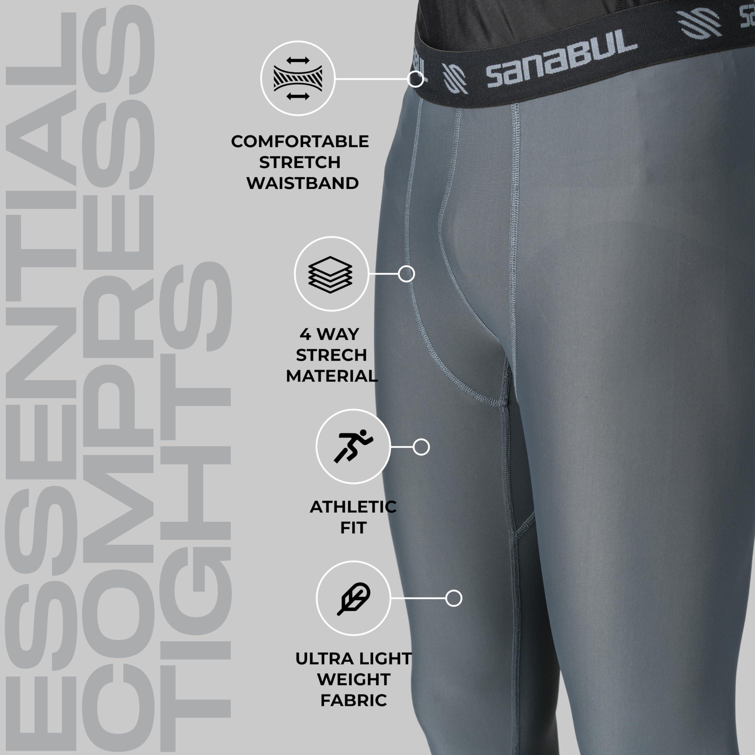 Sanabul Essential Compression Tights Men No Gi Jiu Jitsu Spats - Image 5