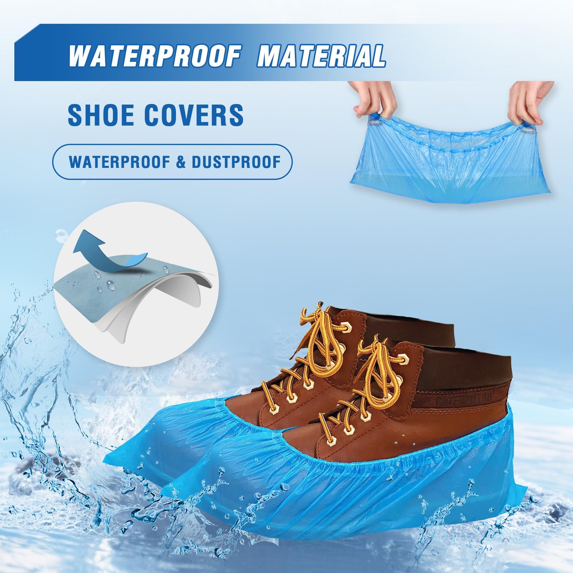 ProtectX Disposable Shoe & Boot Covers, XL Extra Large, 100-pack (50 pairs), Waterproof, Slip Resistant, Durable CPE plastic, Fits up to Men’s 14 US Size and All Women’s US Size Shoes - Image 4