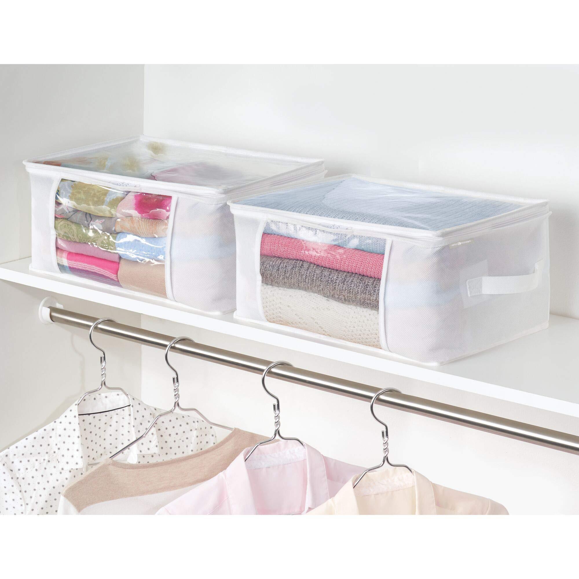 iDesign Fabric Storage Zipper Bag-Medium, 16" x 12" x 8", Set of 2, Standard 2 Count - Image 3