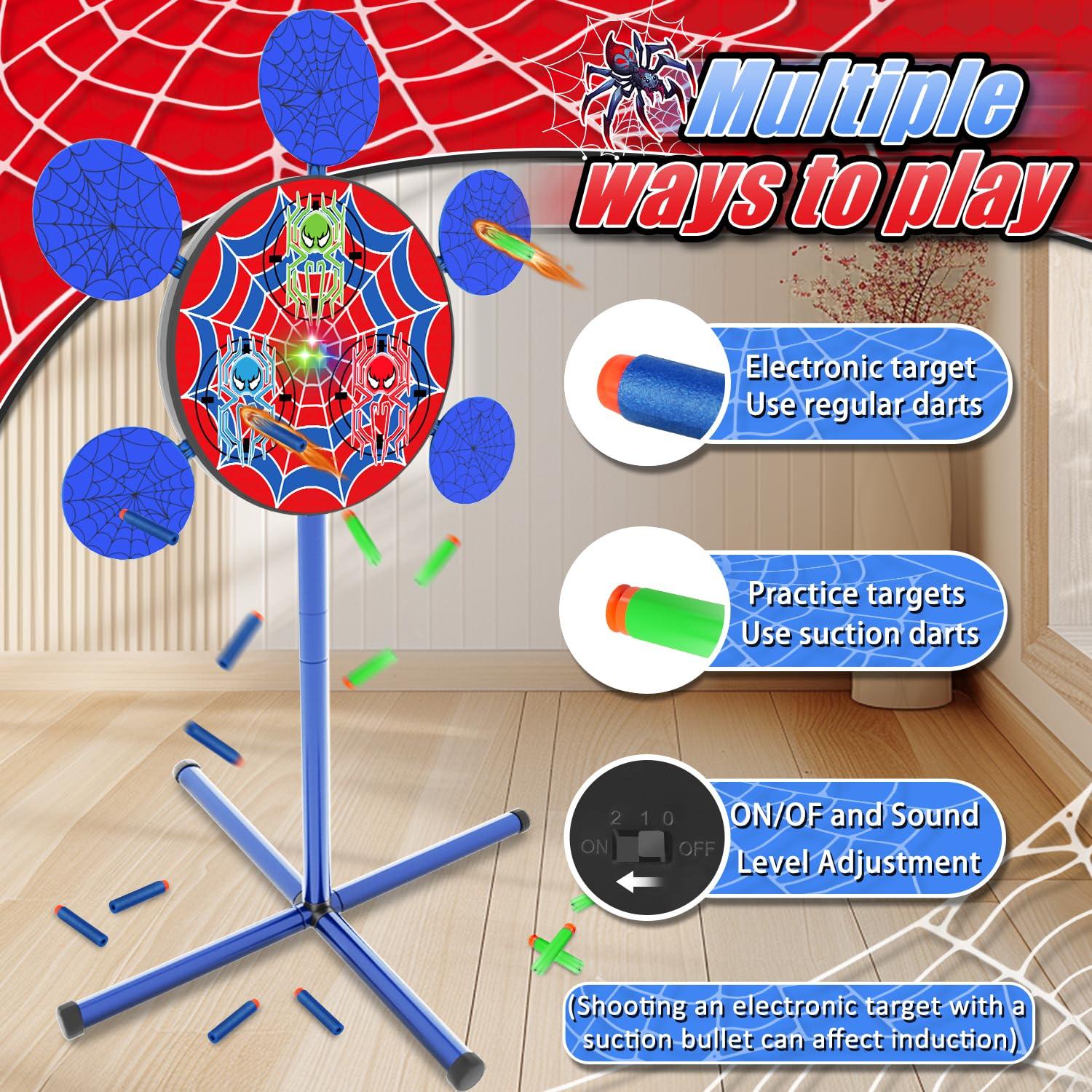 Shooting Games Toys for Nerf Gun Party, Shooting Targets with 2 Toy Guns 40 Foam Darts Kids Outdoor Indoor Toys for Birthday Easter Xmas Gifts for 4 5 6 7 8 9 10+ Year Old Boys Kids - Image 3