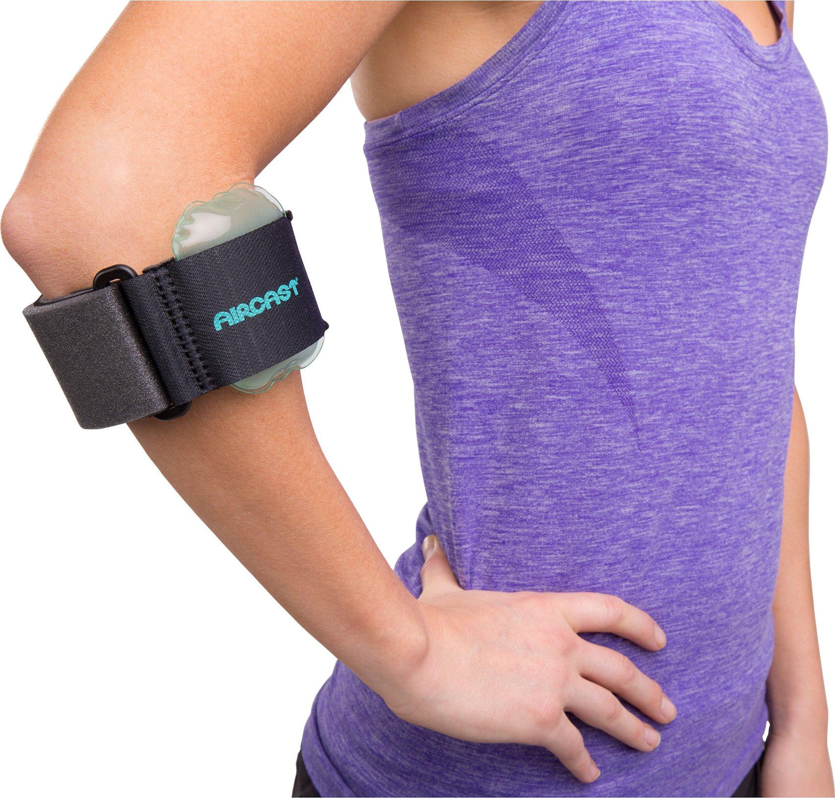 Aircast Pneumatic Armband: Tennis/Golfers Elbow Support Strap, Black - Image 4