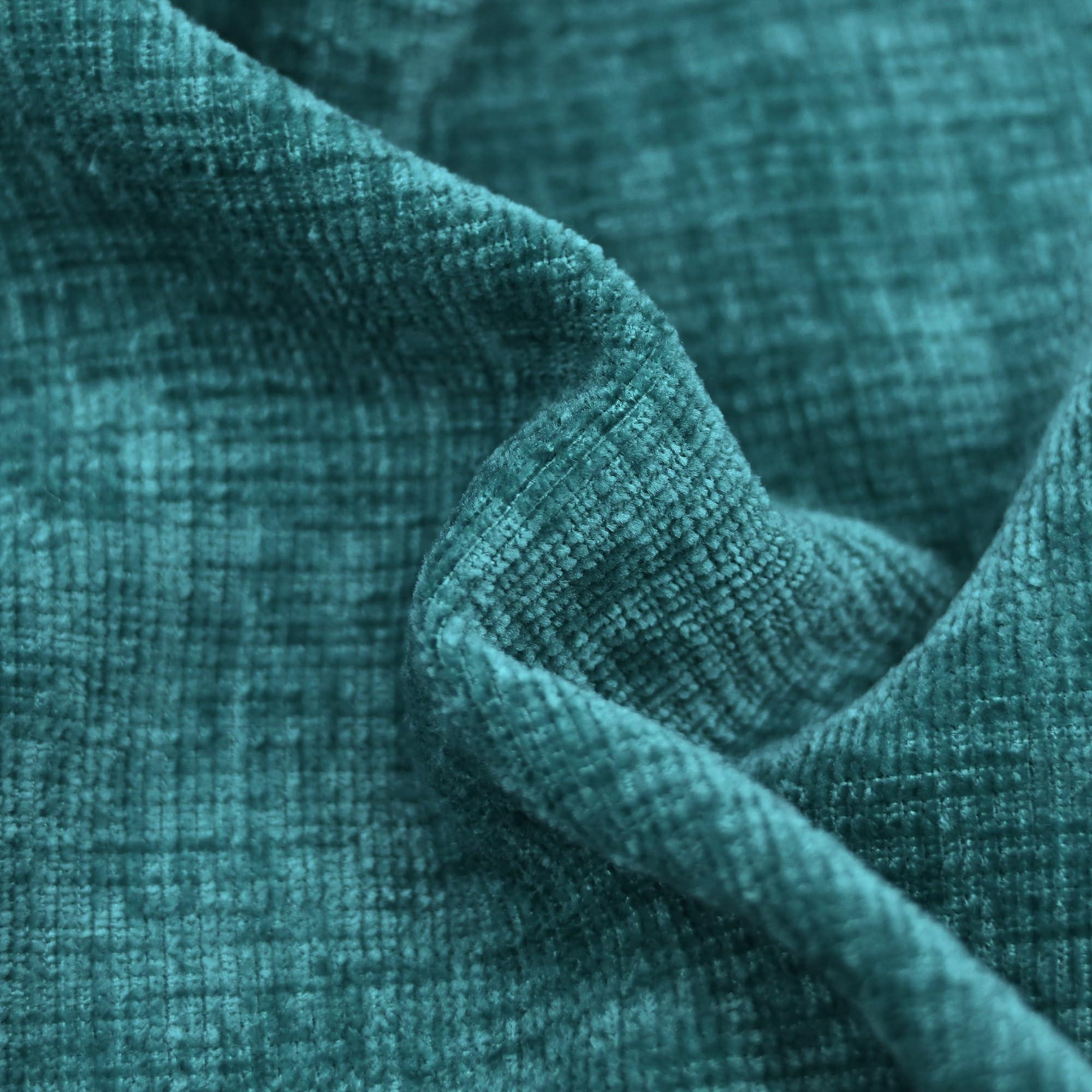 CaliTime Throw Pillow Covers Decorative 18 X 18 Inches Pack of 2 Cozy Chenille Cushion Cases for Couch Sofa Bed Living Room Home Teal - Image 2