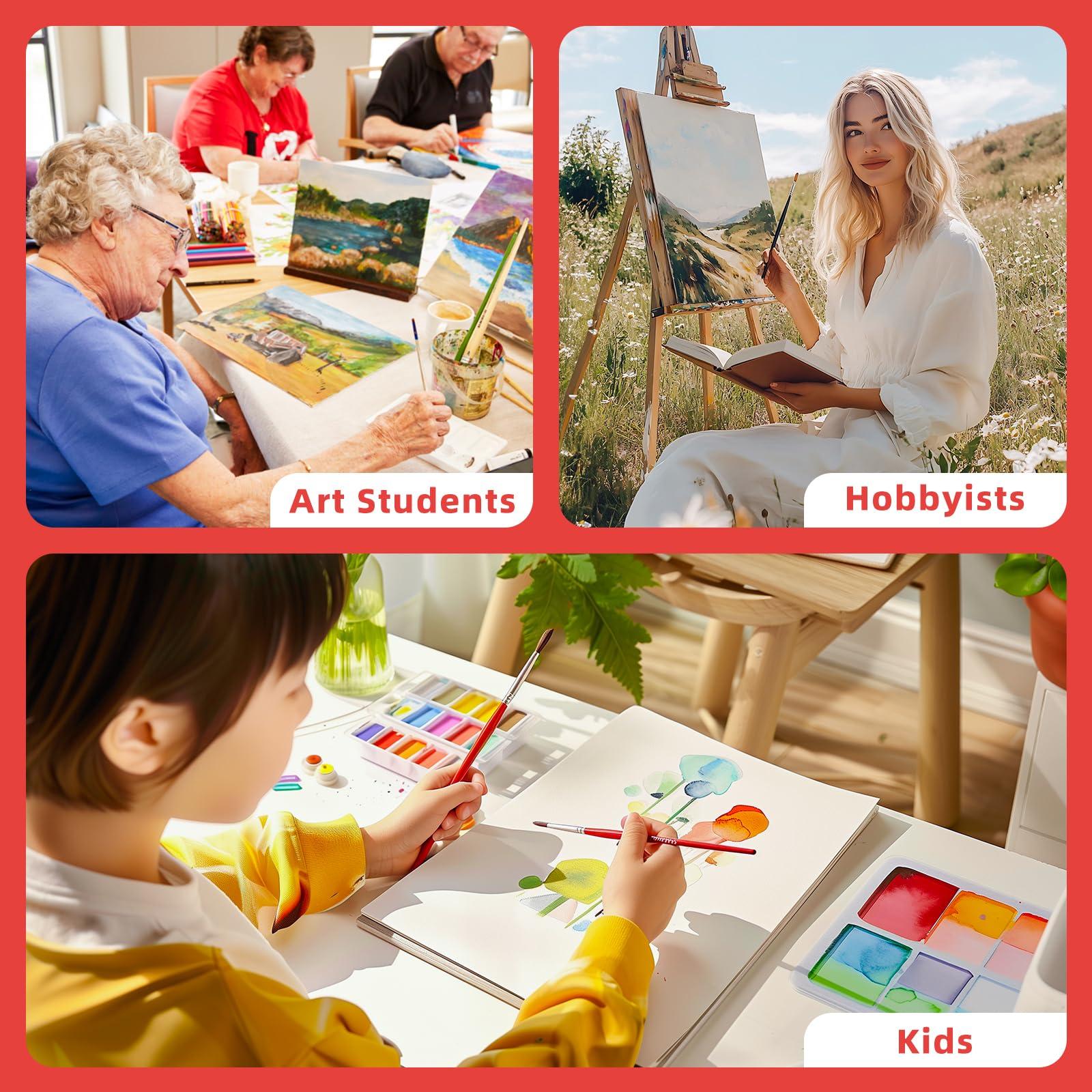 Simetufy 72 Pack Small Canvas Boards for Painting 5 x 7 inch, Flat Canvas Panels for Kids- Gesso Primed Acid-Free 100% Cotton for Acrylics Oil Watercolor Tempera Paints - Image 6