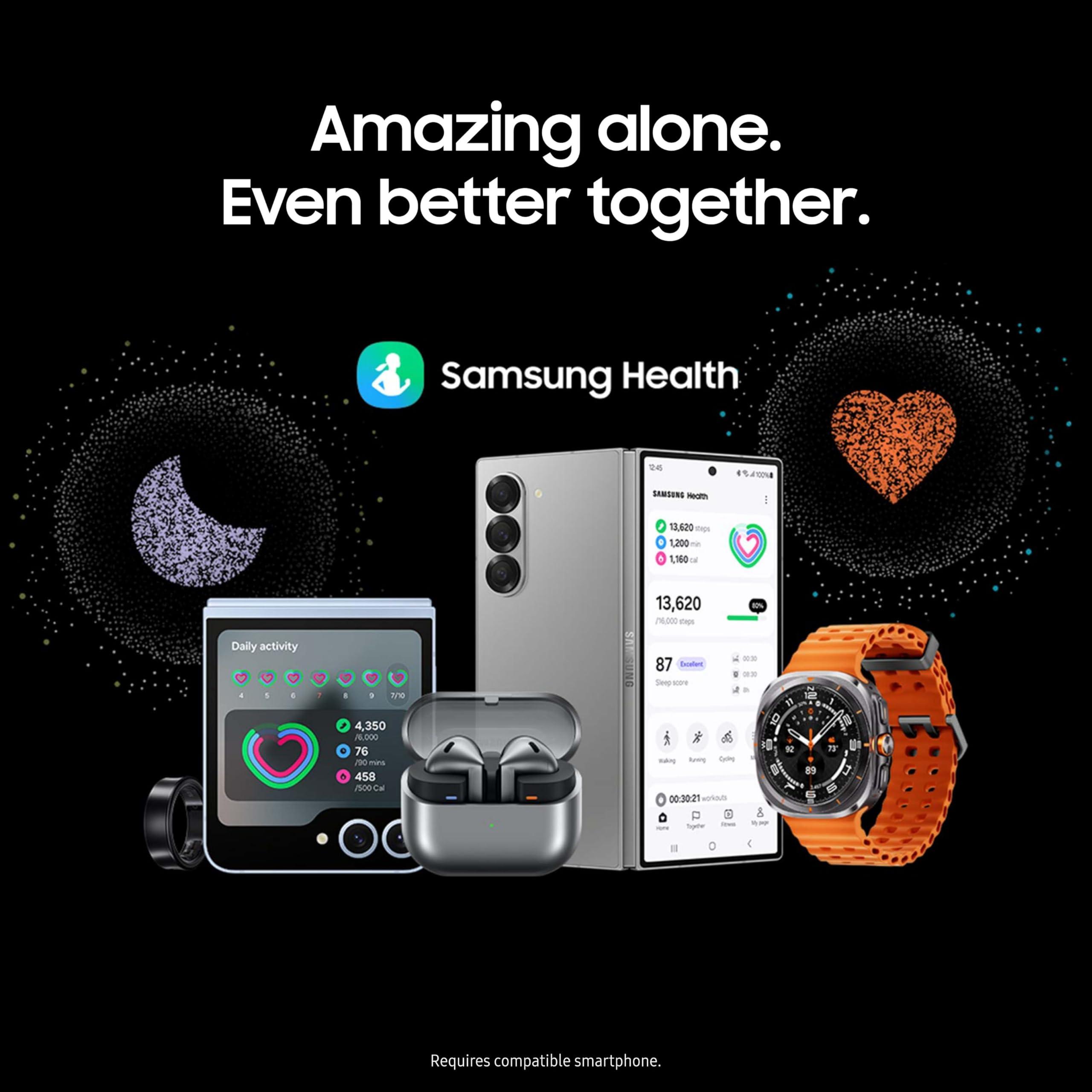 SAMSUNG Galaxy Watch Ultra 47mm LTE AI Smartwatch w/Energy Score, Wellness Tips, Heart Rate Tracking, Sleep Monitor, Fitness Tracker, GPS, 2024,Titanium Gray [US Version, 1Yr Manufacturer Warranty] - Image 10