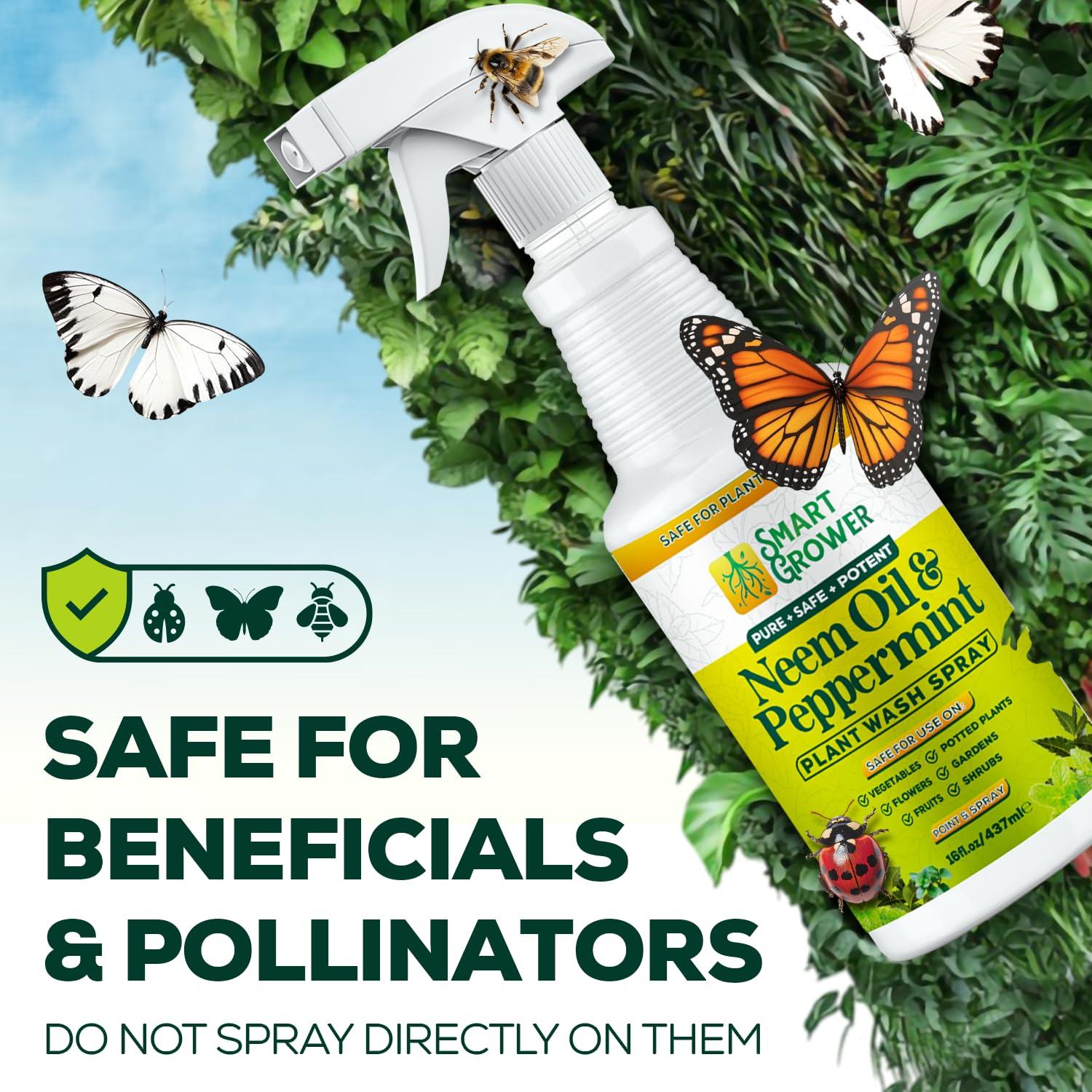 Neem Oil Spray for Plants with Peppermint Oil, Natural Plant Wash Made for Indoor and Outdoor Plants Smart Grower 16oz Easy Ready to Use Spray - Image 7