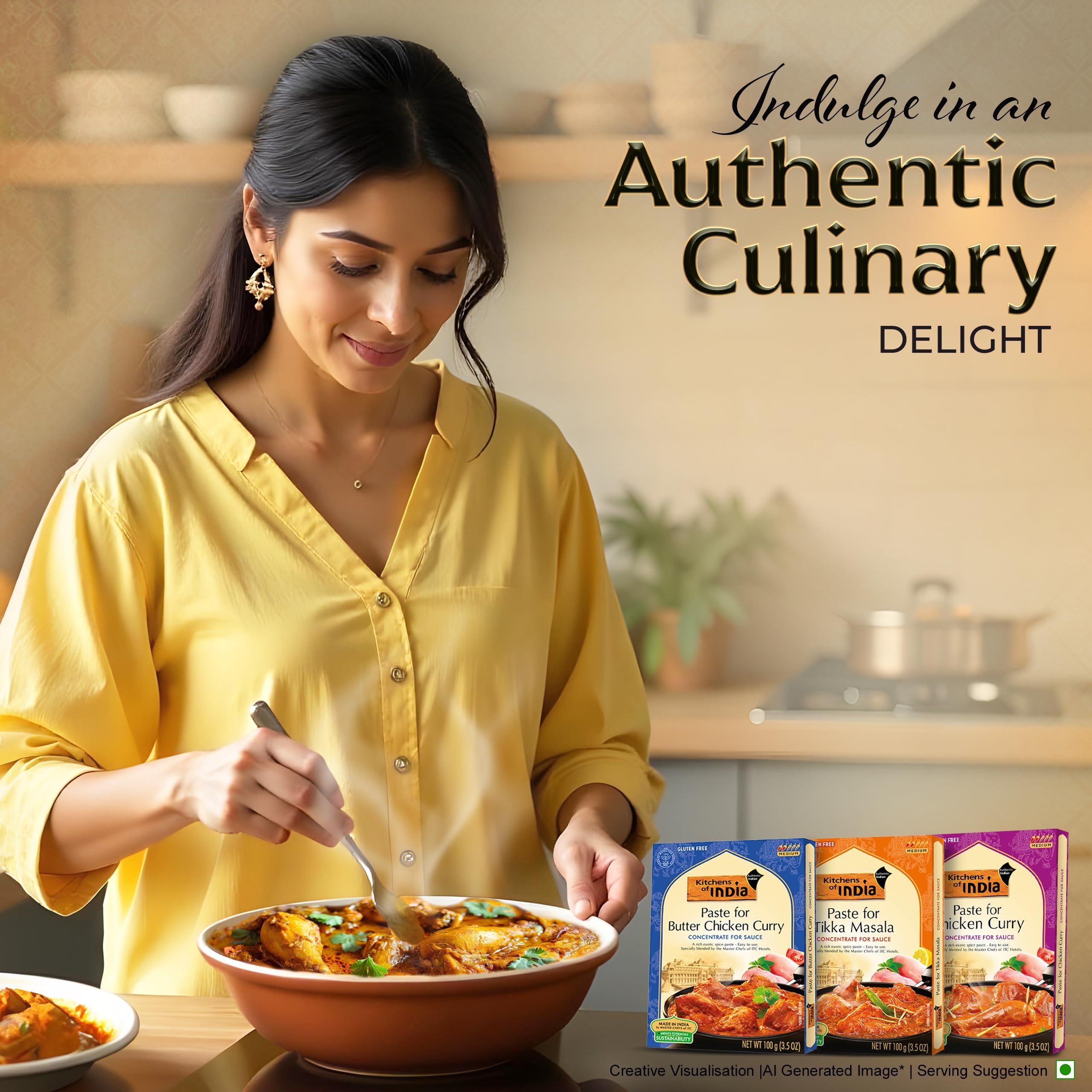 Kitchens of India Curry Paste Combo - Butter Chicken Curry, Tikka Masala & Chicken Curry, Gluten-Free, Easy-to-Use, Authentic Indian Food, 3.5 Ounces (Pack of 6) - Image 5