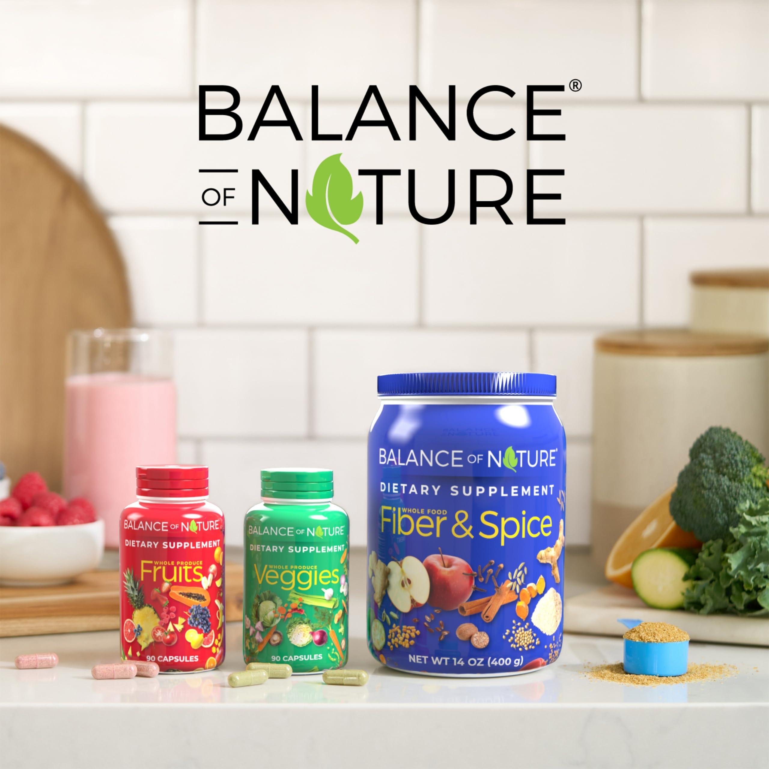 Balance of Nature Fruits and Veggies Supplements - Whole Fruit and Vegetable Ingredients for Women, Men, and Kids - 90 Fruit Capsules, 90 Veggie Capsules - 1 Set - Image 7