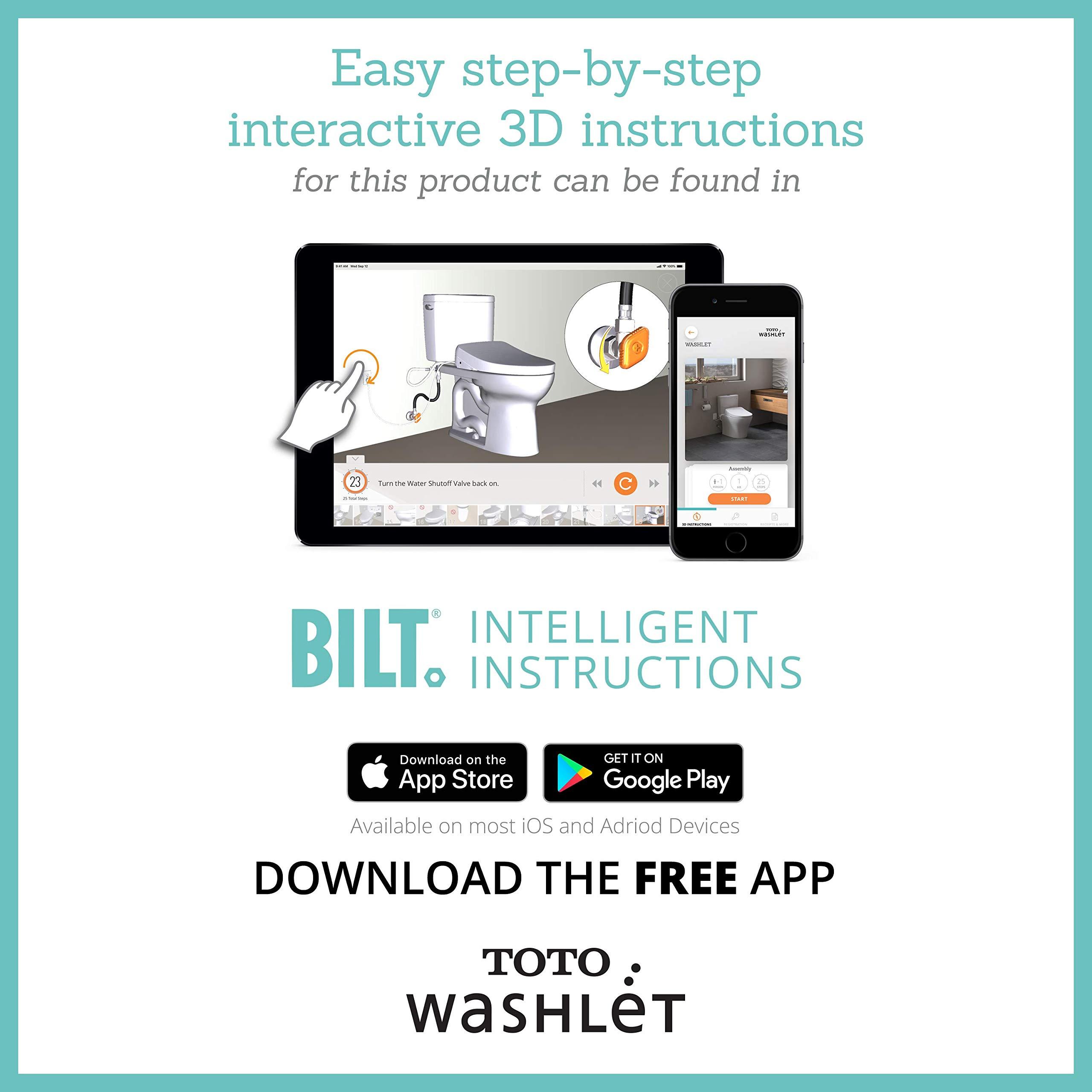 TOTO SW3084#01 WASHLET C5 Electronic Bidet Toilet Seat with PREMIST and EWATER+ Wand Cleaning, Elongated, Cotton White - Image 21