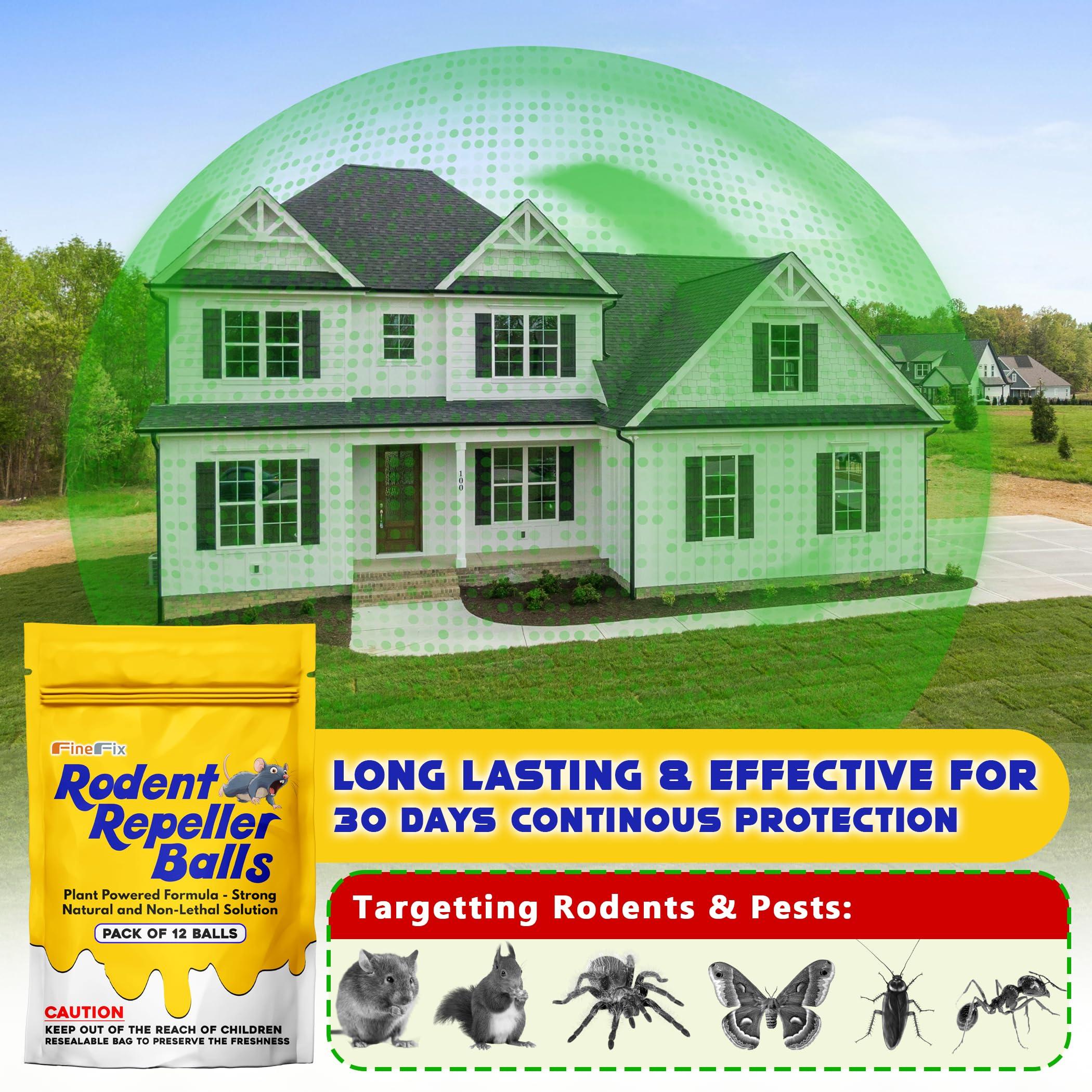 FINEFIX Moth Balls for Outdoor Use Rodents Pack of 12 Best Deterrent for Rats Mothballs Rat Repellent for Outside are Best Products to get rid of mice Permanently from Home Garage Barn Boat RVs etc - Image 6