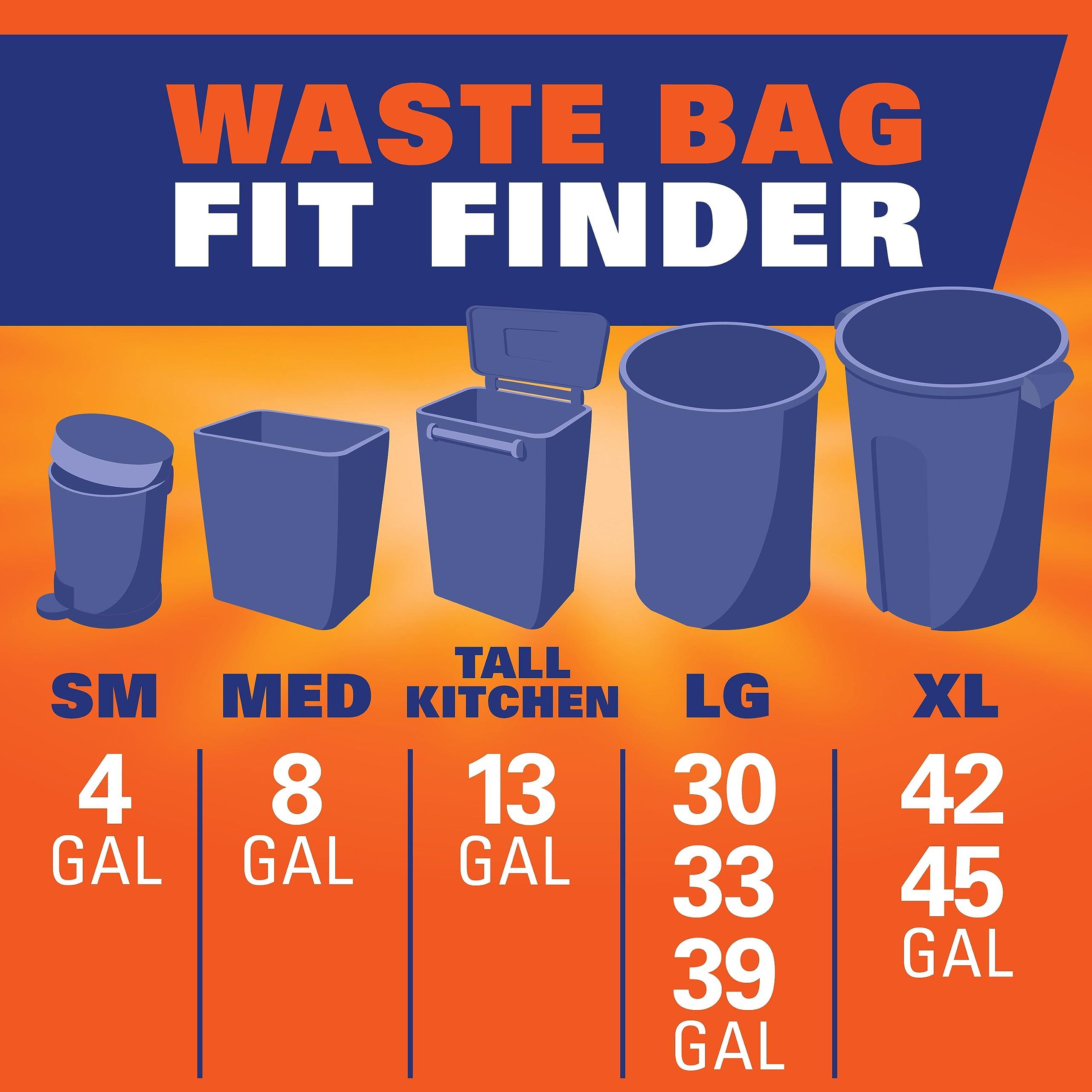 Hefty Ultra Strong 13 Gallon Trash Bags, Tall Kitchen Trash Bags 13 Gallon Size, Resist Leaks, Punctures, and Rips, Continuous Odor Control, White, Fabuloso Scent, 80 Bags - Image 9