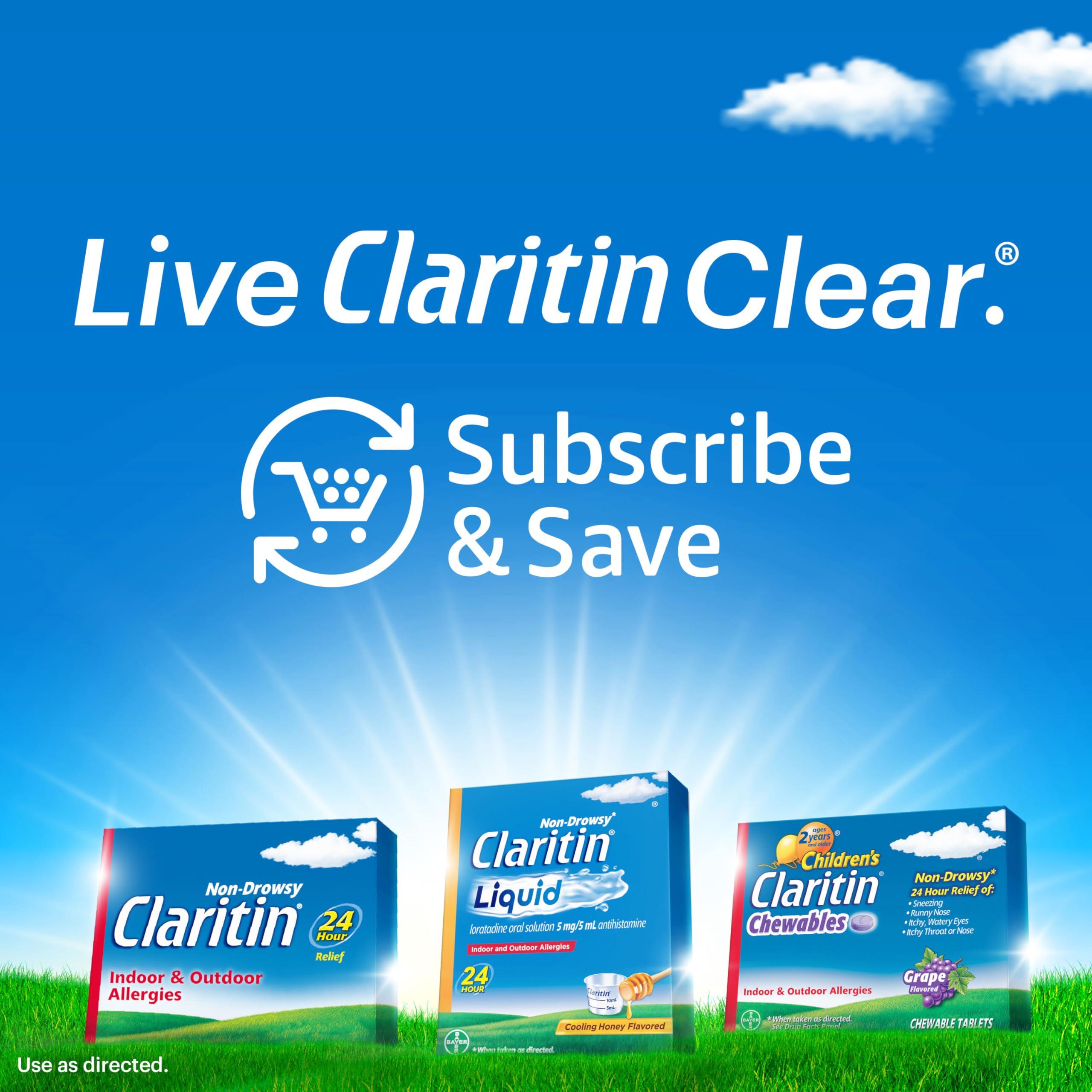 Claritin Allergy Medicine for Adults, 24-Hour Non-Drowsy Loratadine 10mg Pills, Antihistamine, 30 Tablets + 1ct On-The-Go Relief - Image 6