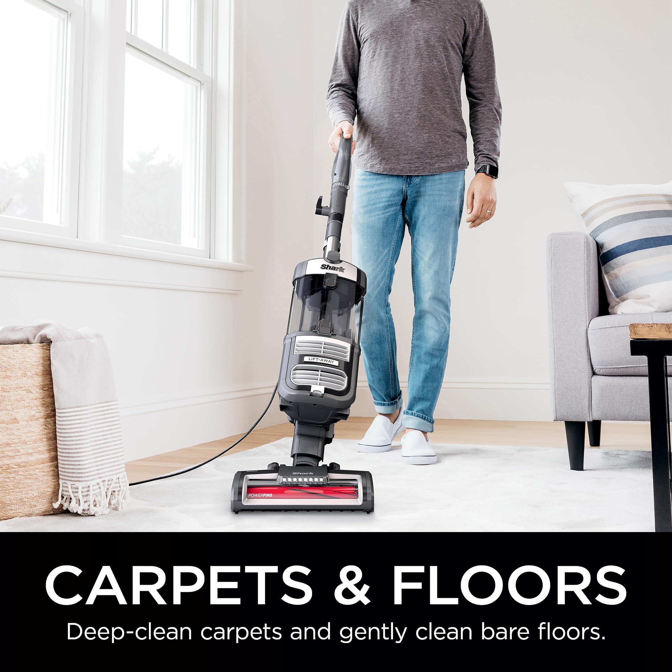 Shark UV730 Navigator Lift-Away Upright Vacuum, PowerFins HairPro Self-Cleaning Brushroll, HEPA Filter with Anti-Allergen Technology, LED Headlights, Swivel Steering, Gray (Renewed) - Image 2