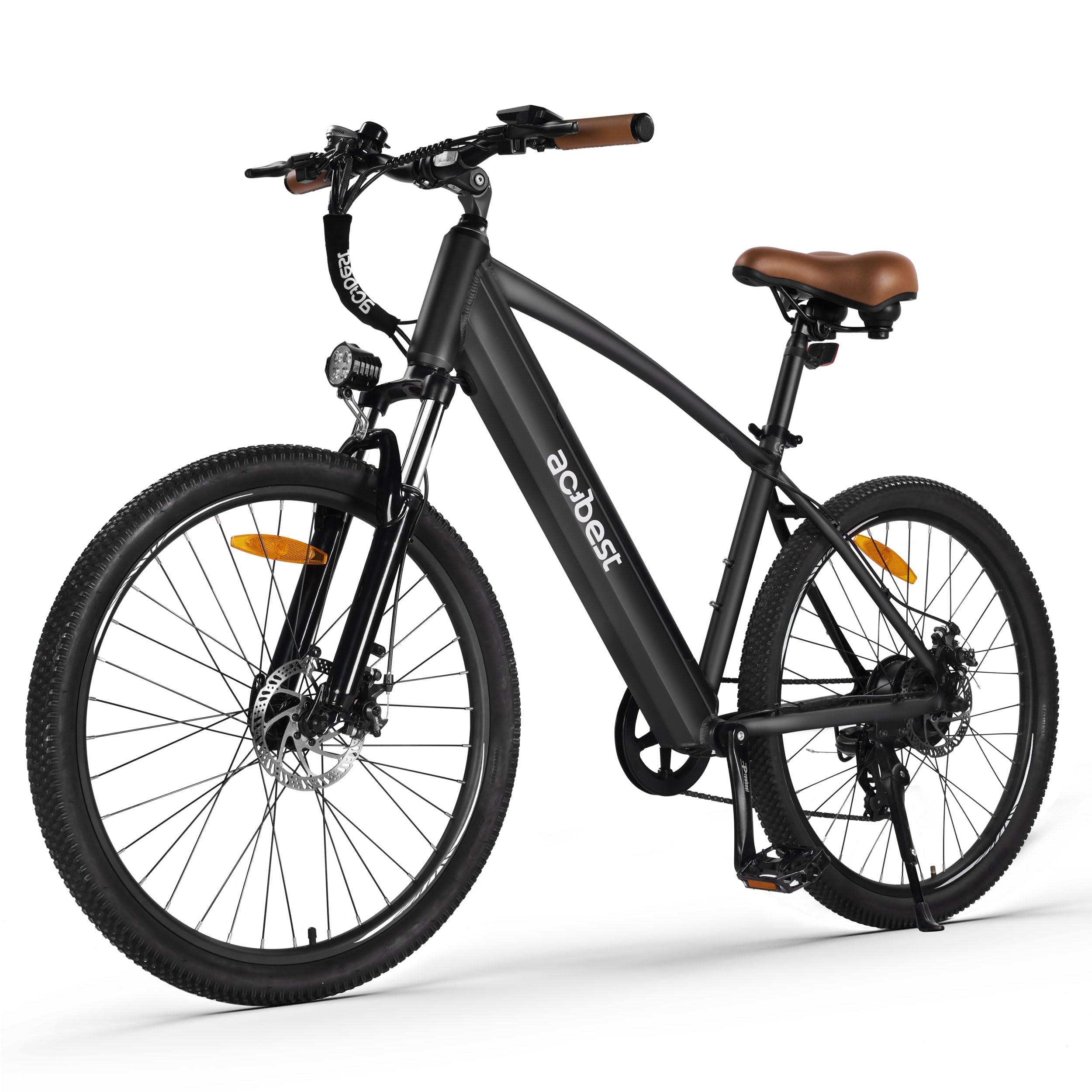 ACTBEST Core Electric Bike for Adults - Peak 1000W Brushless Motor Ebike, 468&500Wh Removable Built in Battery 26&27.5X2.1 Tire Step Over Bicycle with 7 Speed, Commute E Bikes