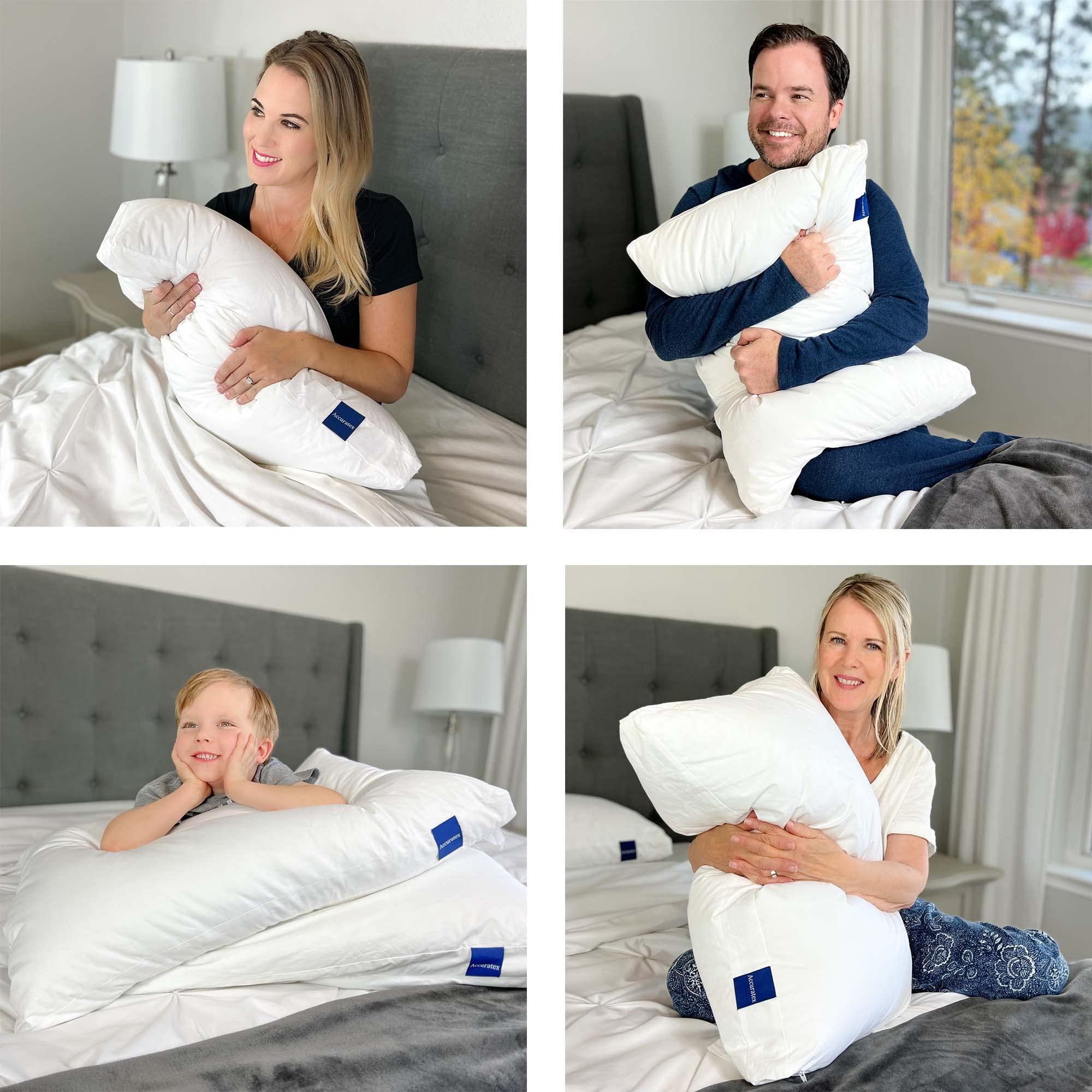 ACCURATEX Pillows King Size Set of 2, Hybrid Shredded Memory Foam Pillow[Adjustable Loft], Fluffy Down Alternative Fill Removable Cotton Cover, Firm Supportive Pillow for Side Back Sleepers - Image 7