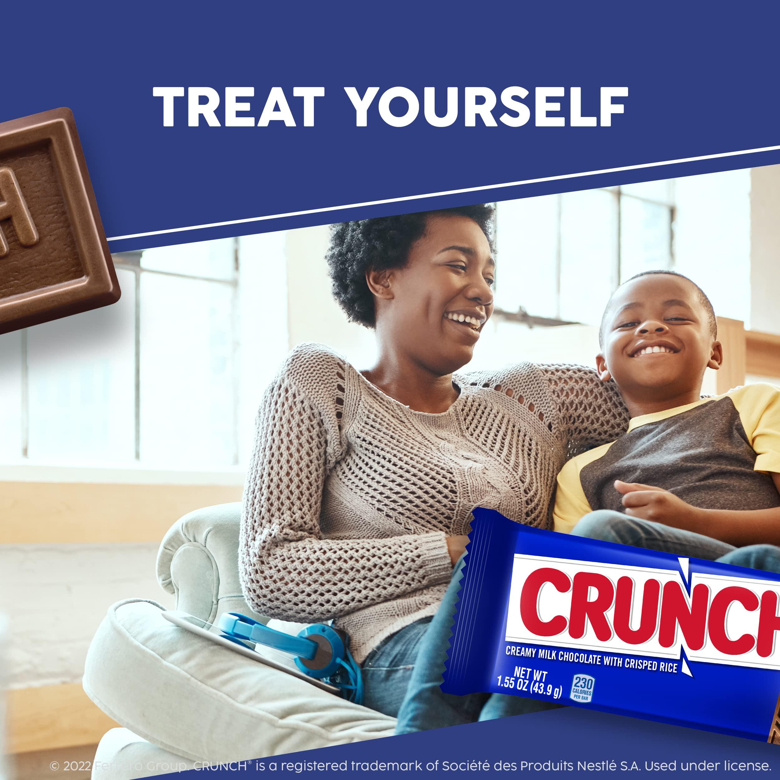 CRUNCH, Bulk 18 Pack, Milk Chocolate and Crisped Rice, Full Size Individually Wrapped Candy Bars, 1.55 oz Each - Image 4