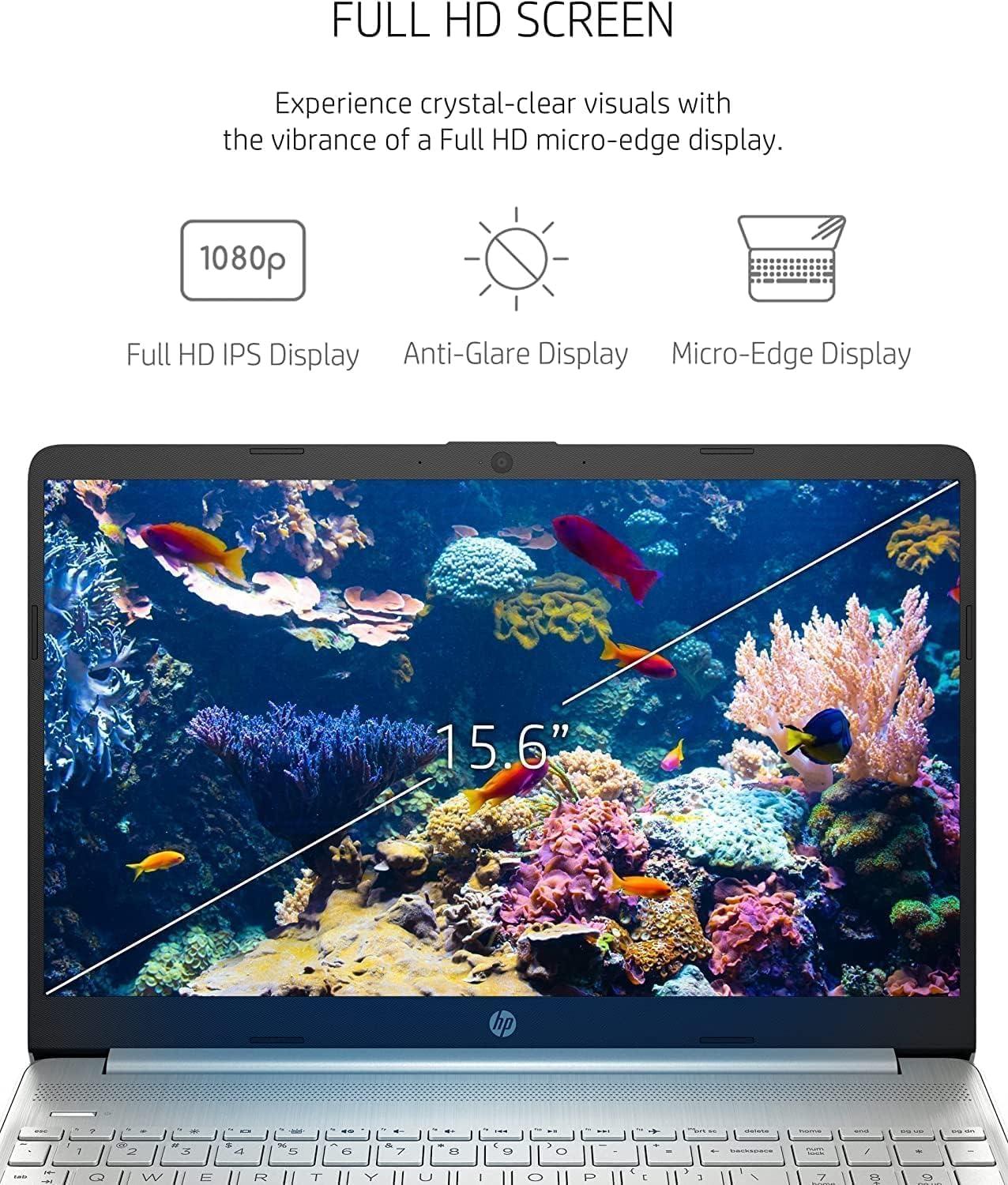 HP Laptop, 15.6 inch Business & Student Laptop Computer, Windows 11 Home Laptop with Microsoft Office Lifetime License, Intel Core i5-1135G7 Processor, 36GB RAM 1TB SSD, Plusera Earphone, Silver - Image 5