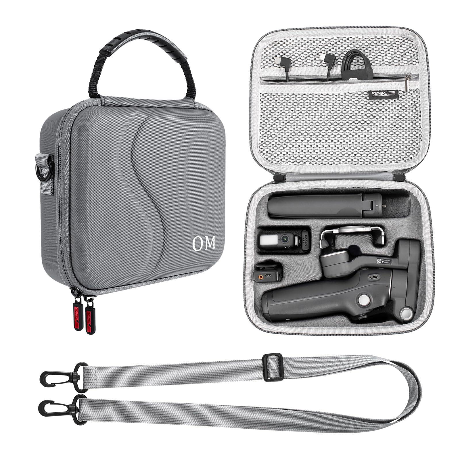 Osmo Mobile 7P Case,PU Leather Portable Storage Case for DJI Osmo Mobile 7/7P Travel Shoulder Bag for DJI OM 7 Smartphone Gimbal Stabilizer Accessories