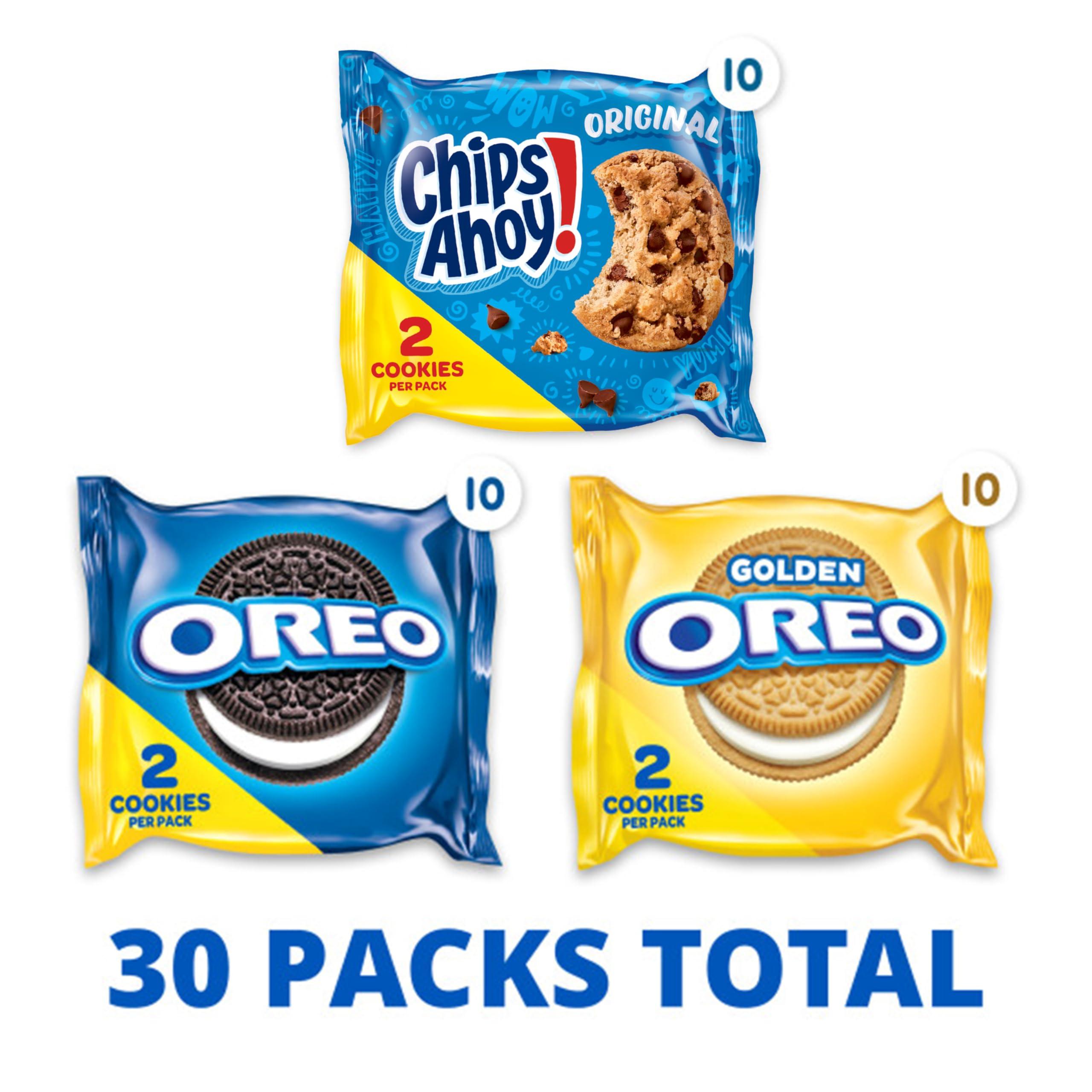 Nabisco Sweet Treats Cookie Variety Pack OREO, OREO Golden & CHIPS AHOY!, 30 Snack Packs (2 Cookies Per Pack) - Image 3