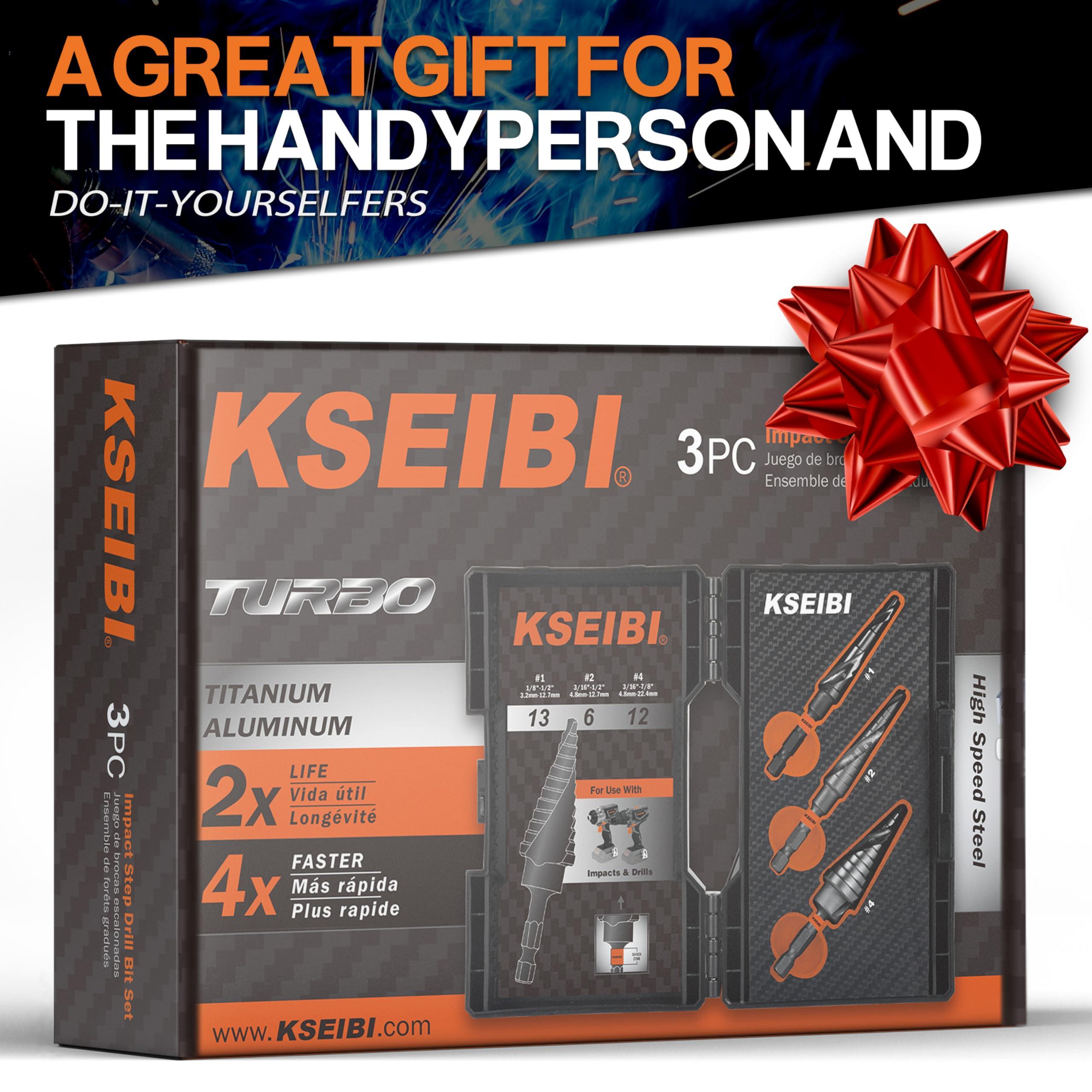 KSEIBI Unibit 3-Piece High-Speed Steel Step Drill Bit Set - for Stainless Steel, Aluminium, Wood - Image 2