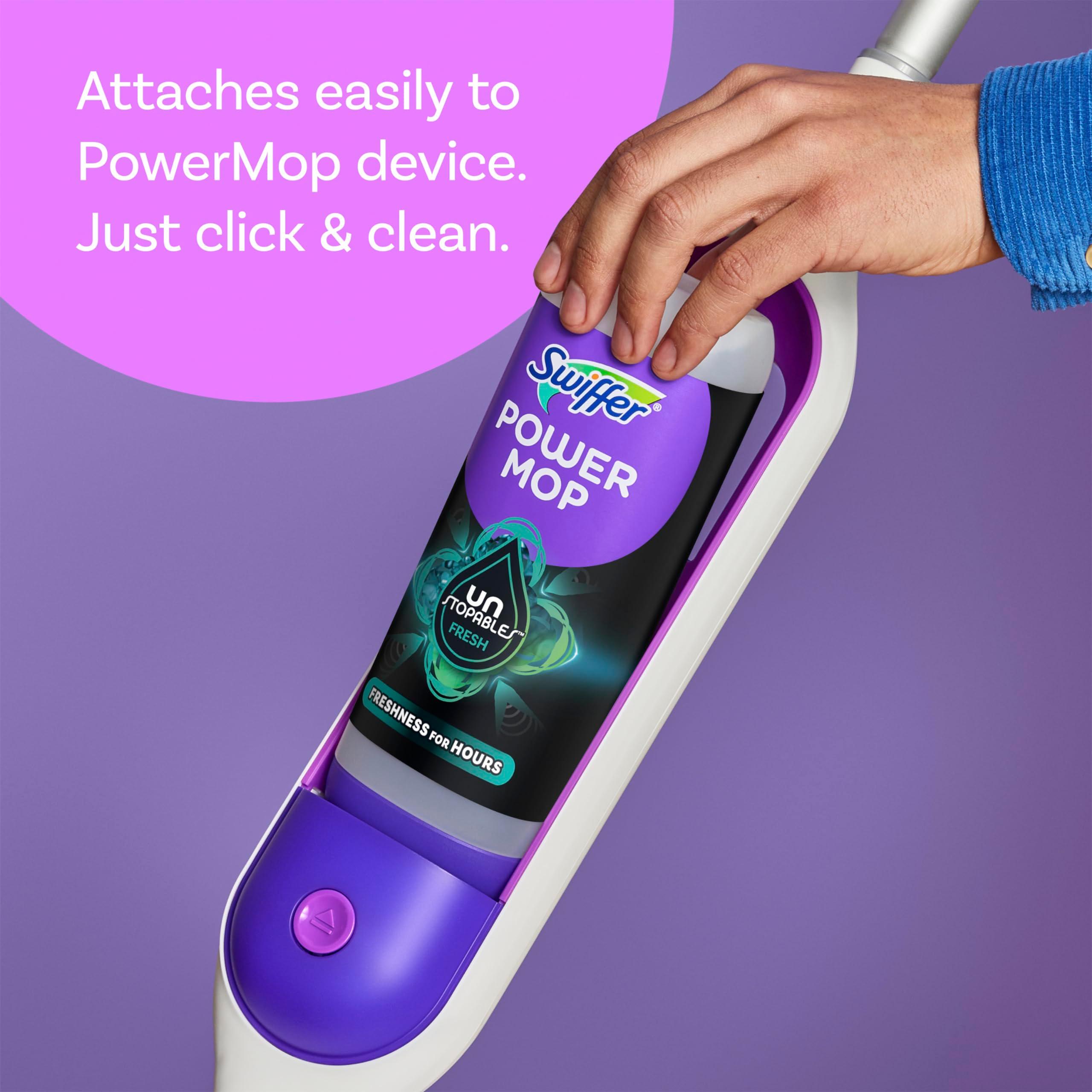 Swiffer PowerMop Floor Cleaning Solution with Unstopables Fresh Scent, PowerMop Refills, Floor Cleaner for Mopping, 25.3 fl oz, 2 Pack - Image 6