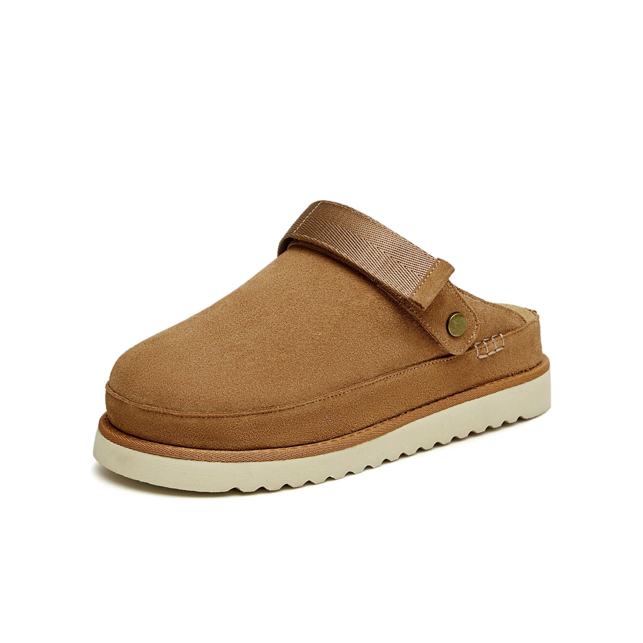 Lesihoe Womens Clog Platform Mules Clogs with Back Strap Women Suede Slipper Fall Shoes