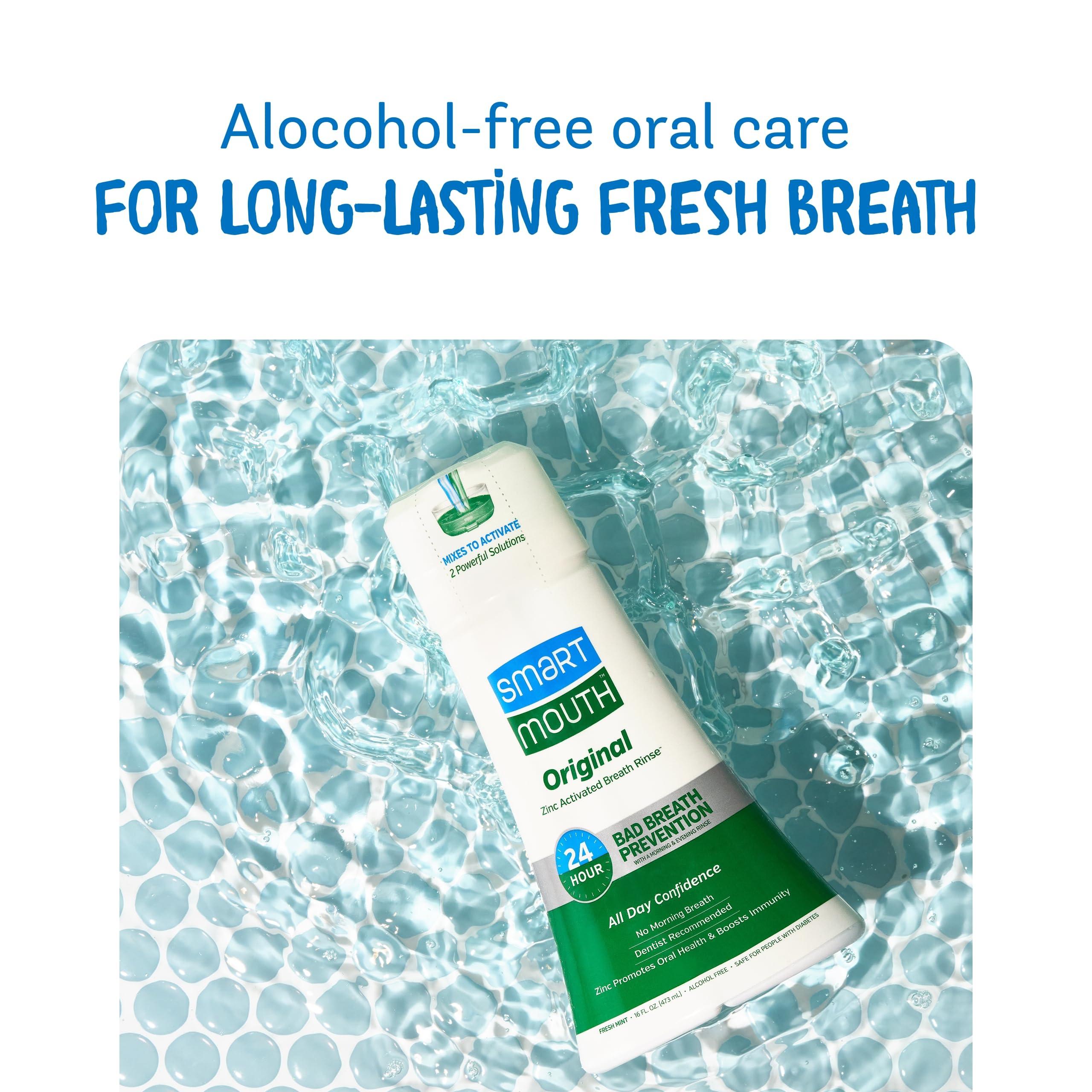 SmartMouth Original Activated Mouthwash - Adult Mouthwash for Fresh Breath - Oral Rinse for 24-Hour Bad Breath Relief with Twice Daily Use - Fresh Mint Flavor, 16 fl oz - Image 4