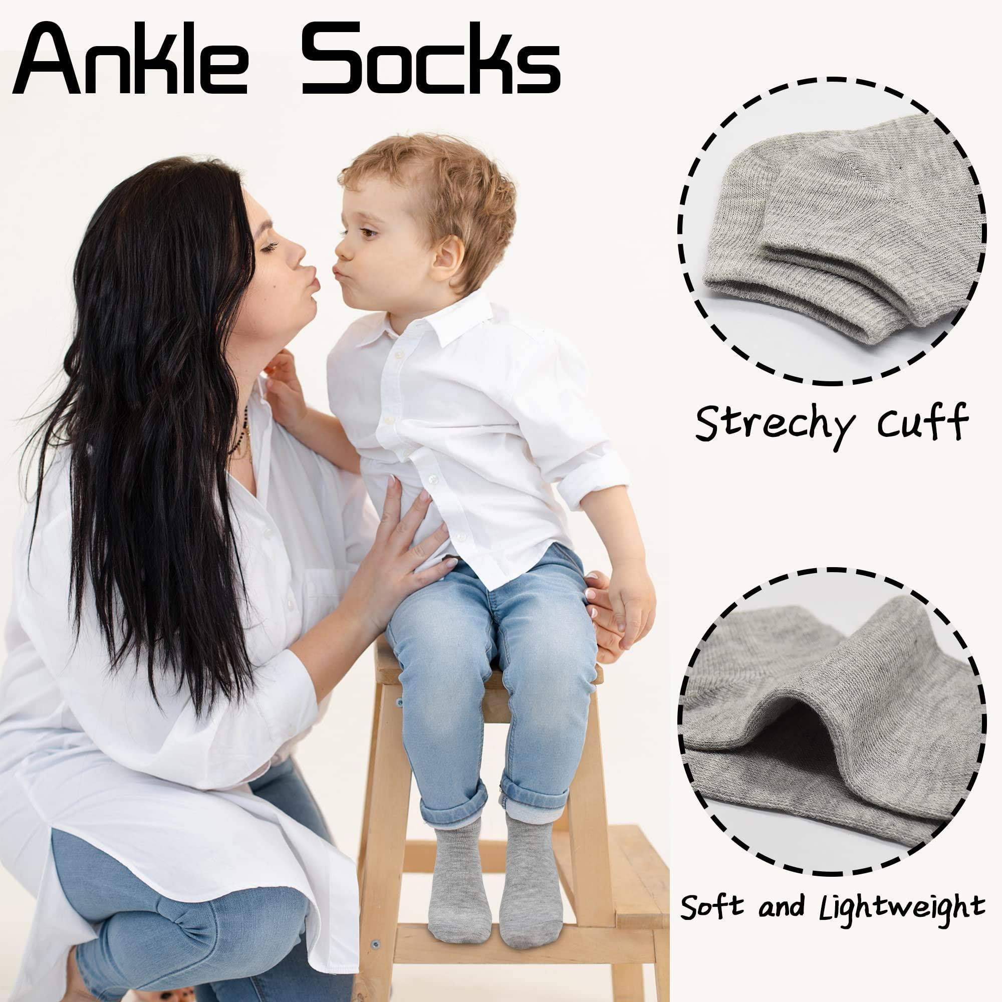 SPTRAMLE Kids Socks - 25 Pairs Toddler Ankle Socks Set, Low Cut for Boys & Girls (0-14 Years Old) - Image 3