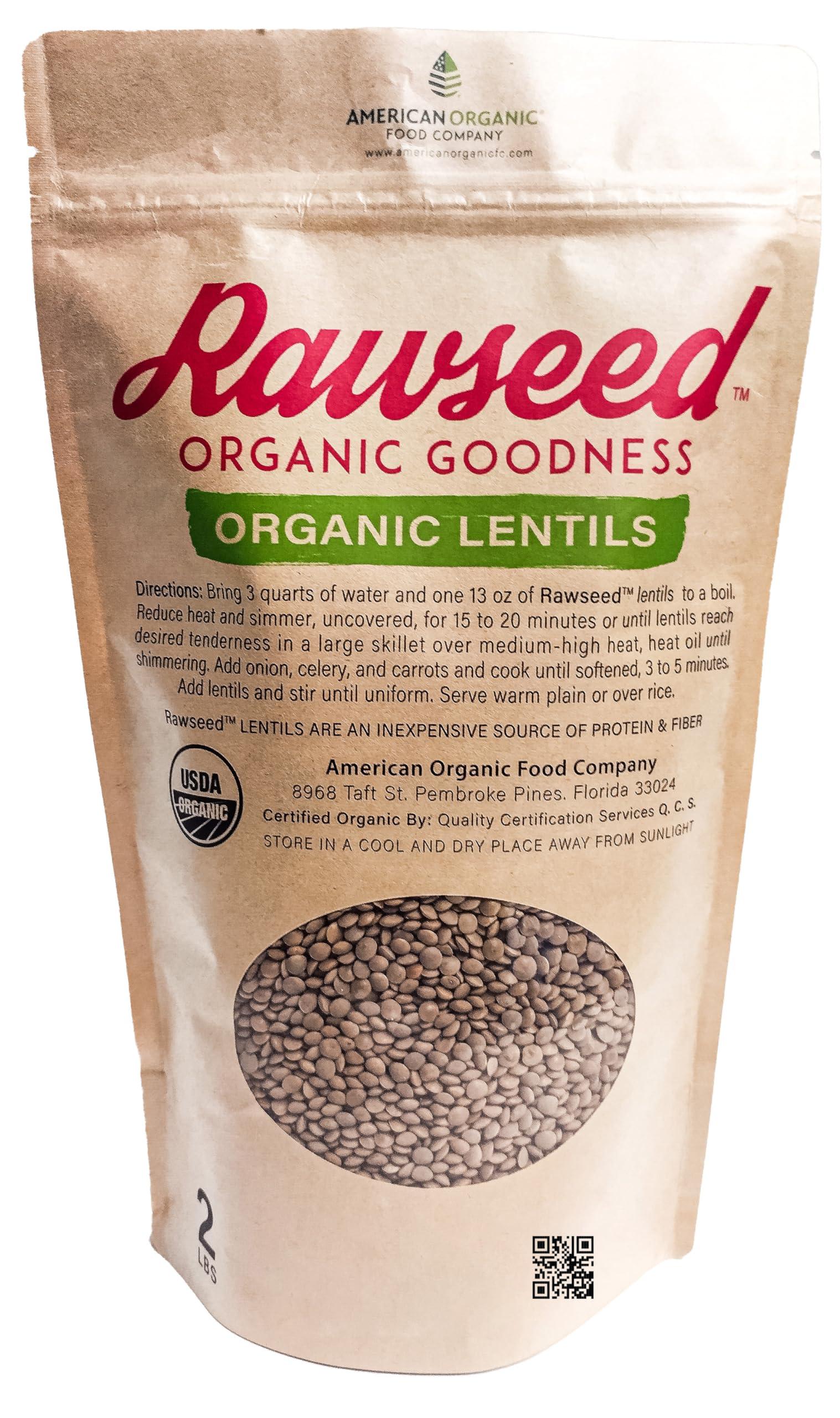 Rawseed Organic Certified lentils Multi-color 2 lb 4 Pack containing: Black, Orange, French, & Brown (1 bag of each). This 4 pack brings in total of 8 lbs of Lentils. - Image 5