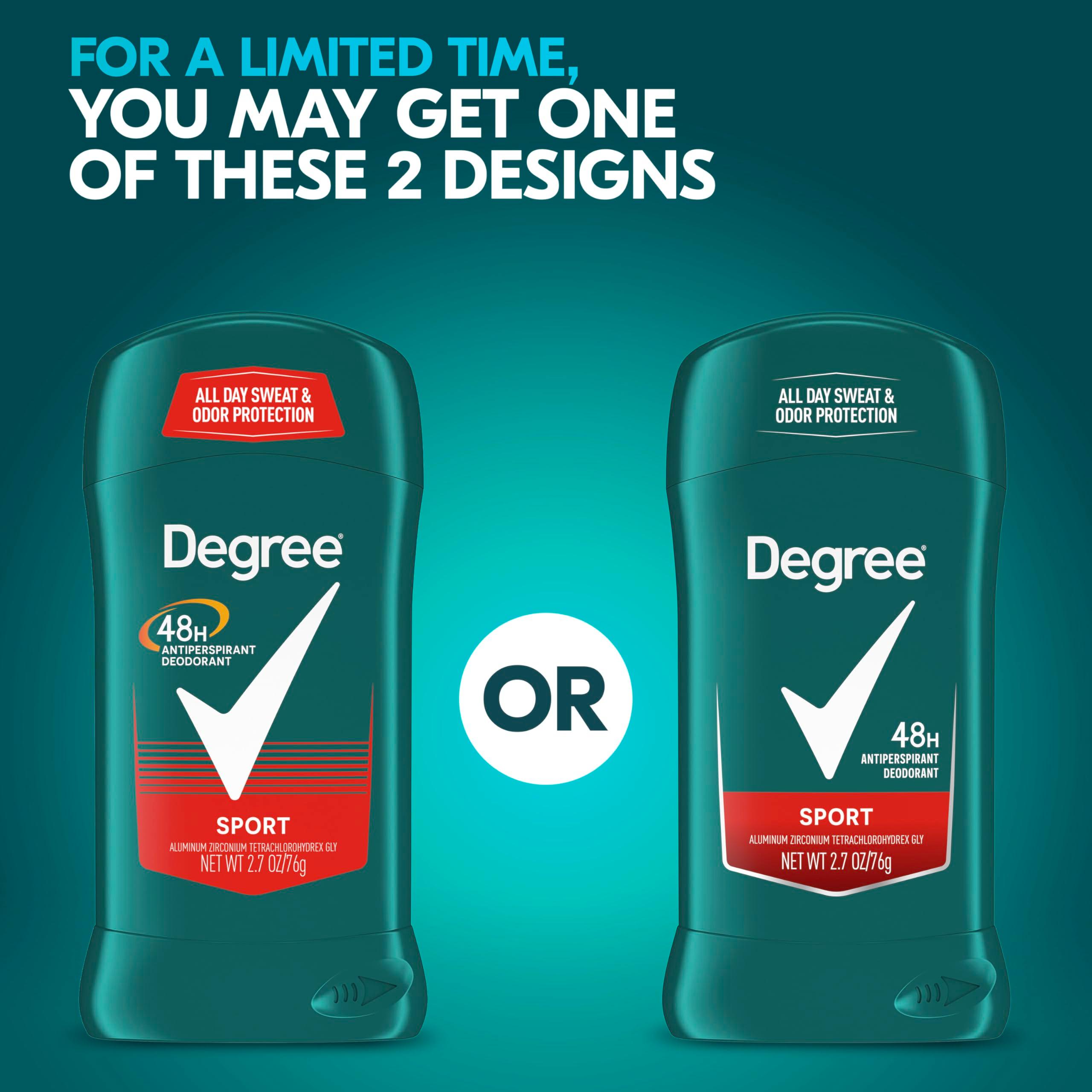 Degree Men Original Protection Antiperspirant Deodorant, Sport, 2.7 oz pack of 6 - Image 3