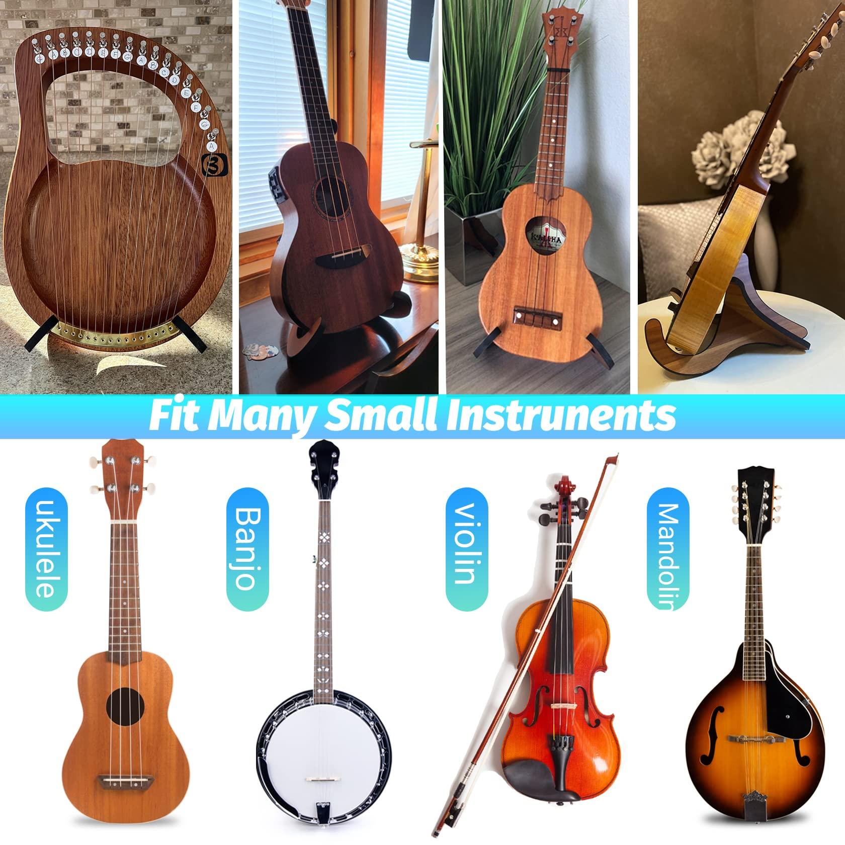 Ukulele Wood Folding Portable Stand for Mandolins and Violins - Image 5