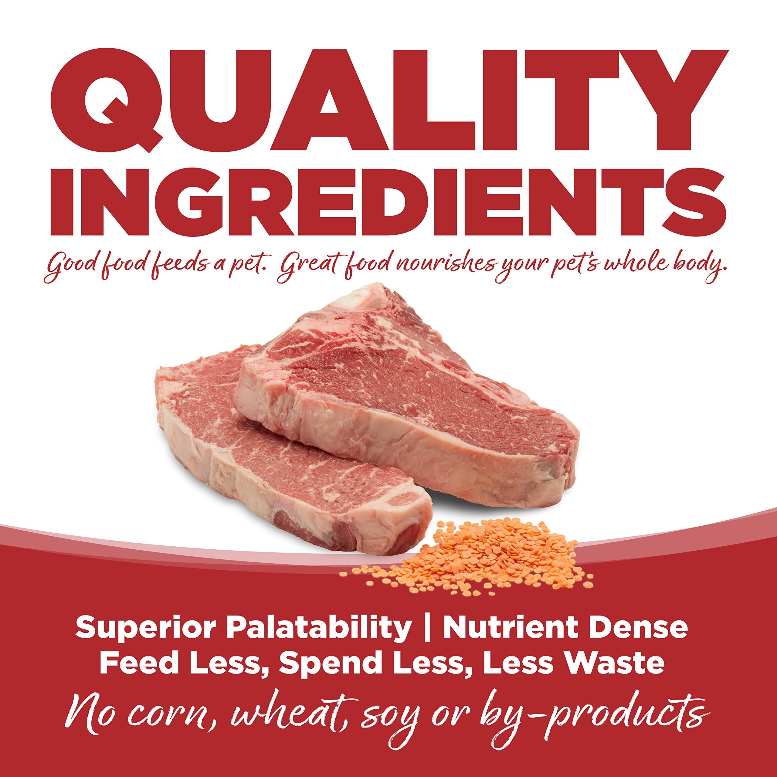 NutriSource Pure Vita Limited Ingredient Grain Free Dry Dog Food, Beef and Red Lentils, 12LB - Image 4