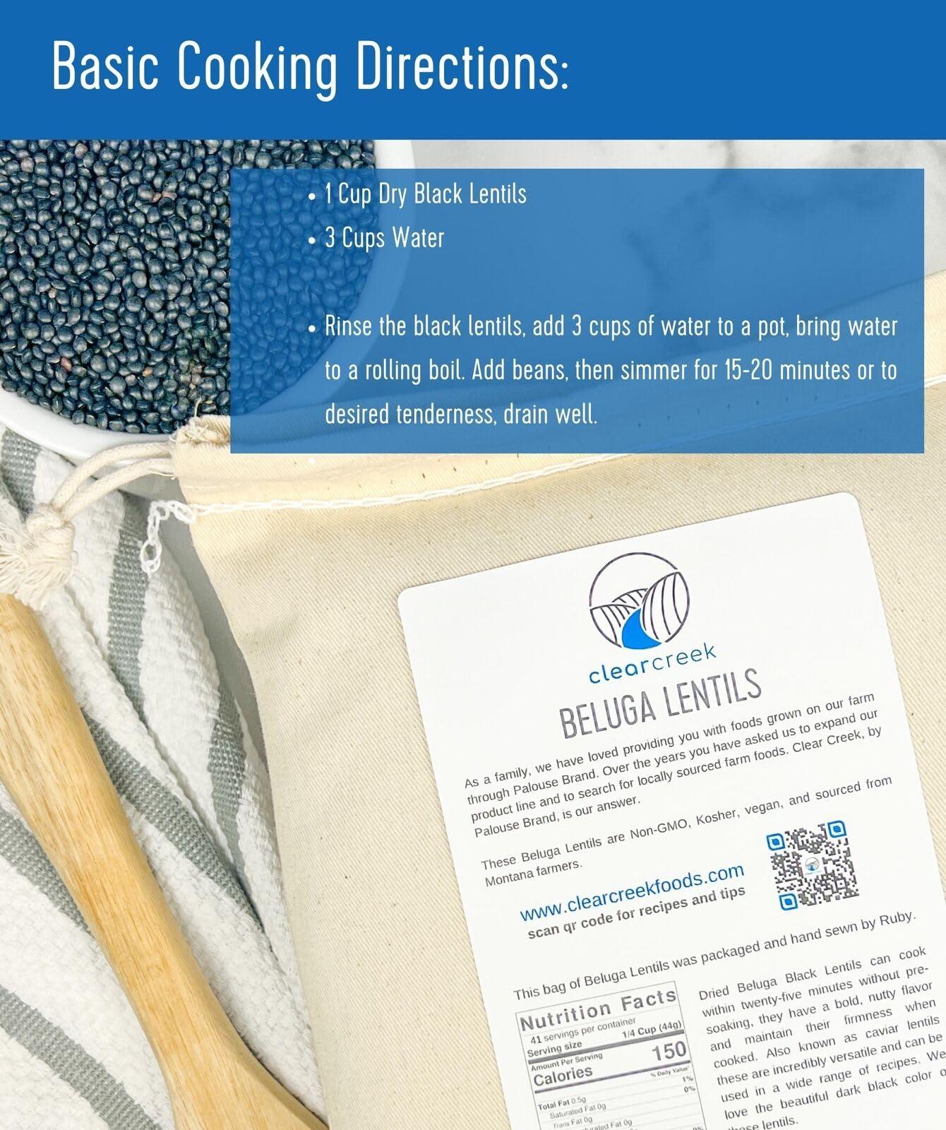 Black Beluga Lentils Bulk | 25 LBS | Non-GMO | Kosher | Vegan | Non-Irradiated - Image 3