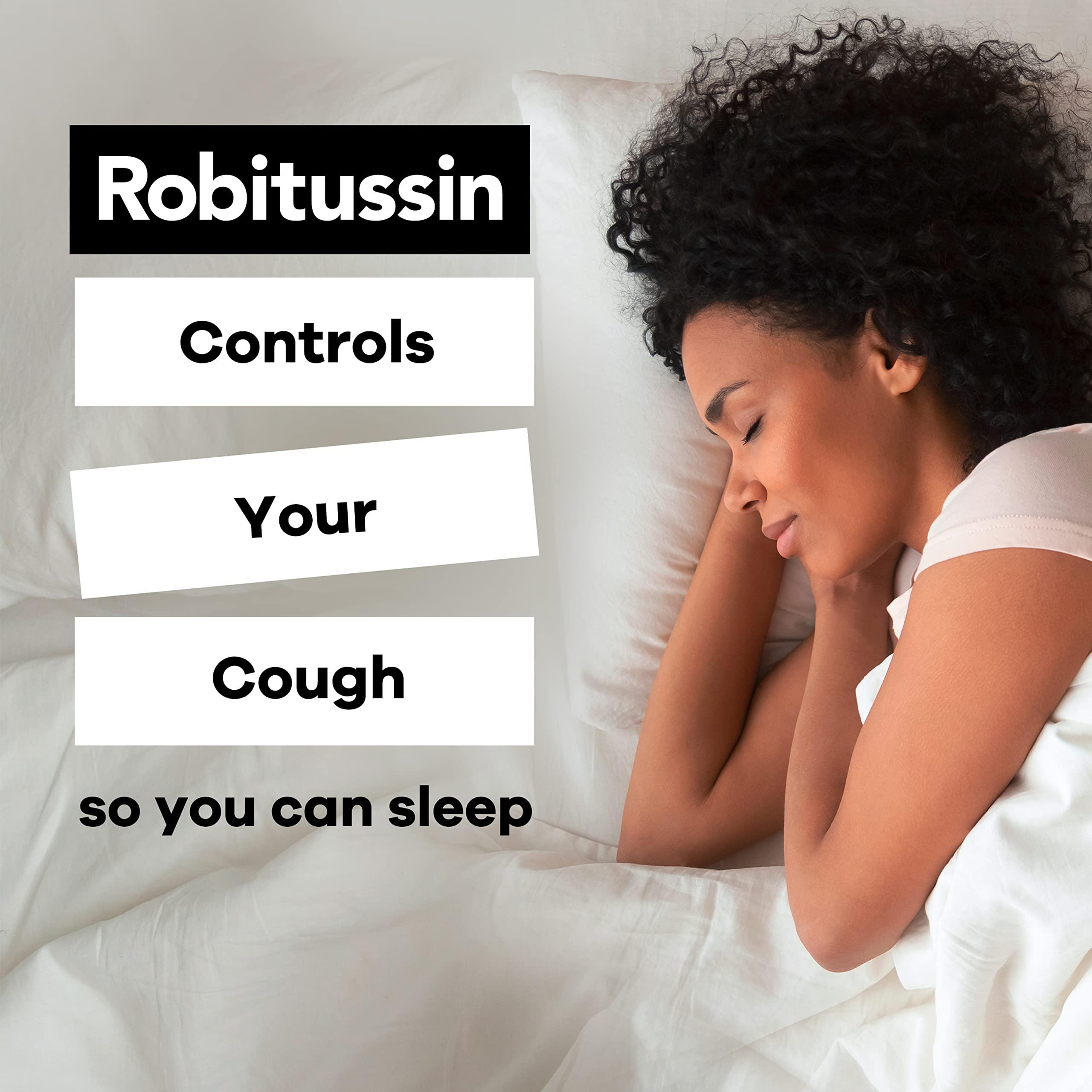 Robitussin Maximum Strength Nighttime Cough DM Max, Adult Formula, Berry Flavor - 8 Fl Oz Bottle - Image 2