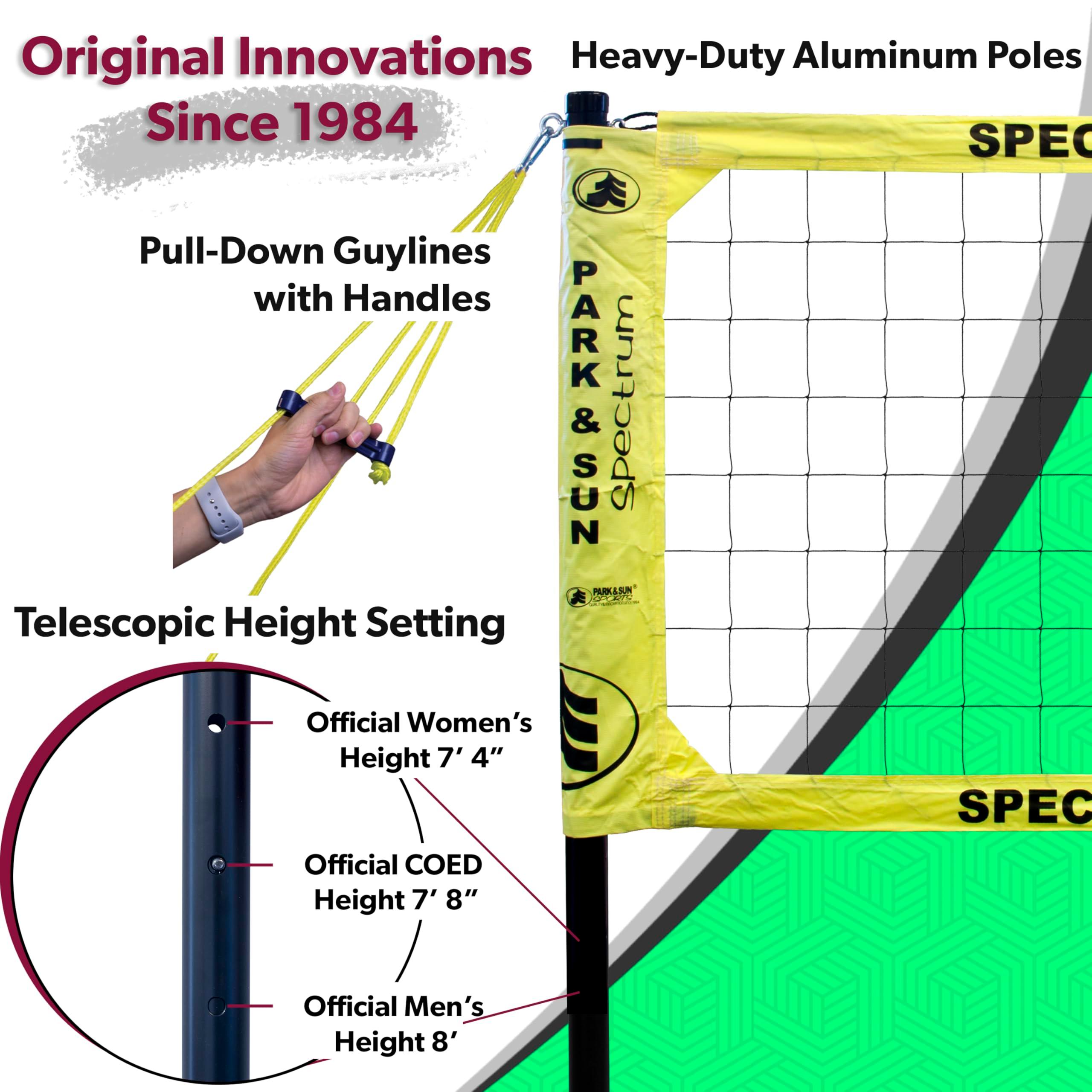 Park & Sun Sports Spectrum Classic: Adjustable Professional Outdoor Volleyball Net System - Image 2