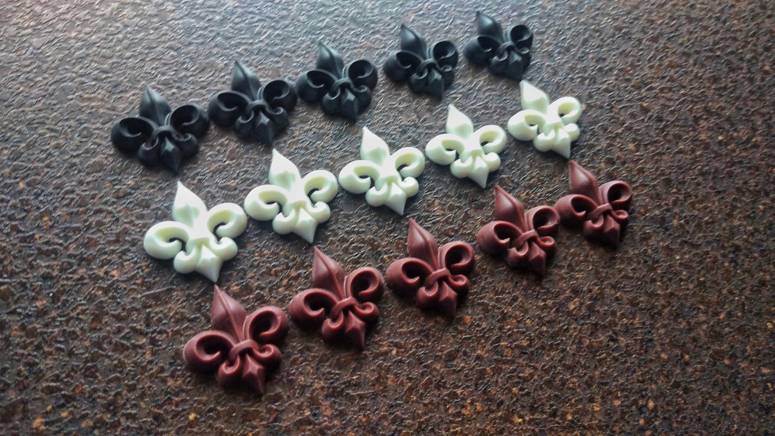 Silicone Mold Mini Fleur de Lis sets 5+5, mold for clay, mold for resin, Vintage element, Heraldic lilly overlays - Image 6