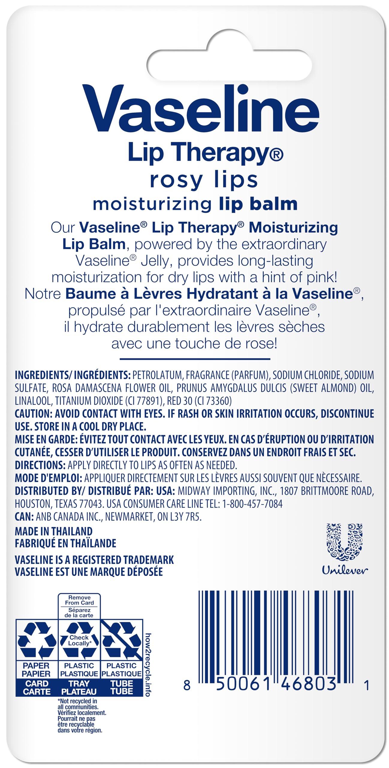 Vaseline Lip Therapy Rosy Lips Moisturizing Lip Balm - Twin Pack (2-Pack) - Image 4