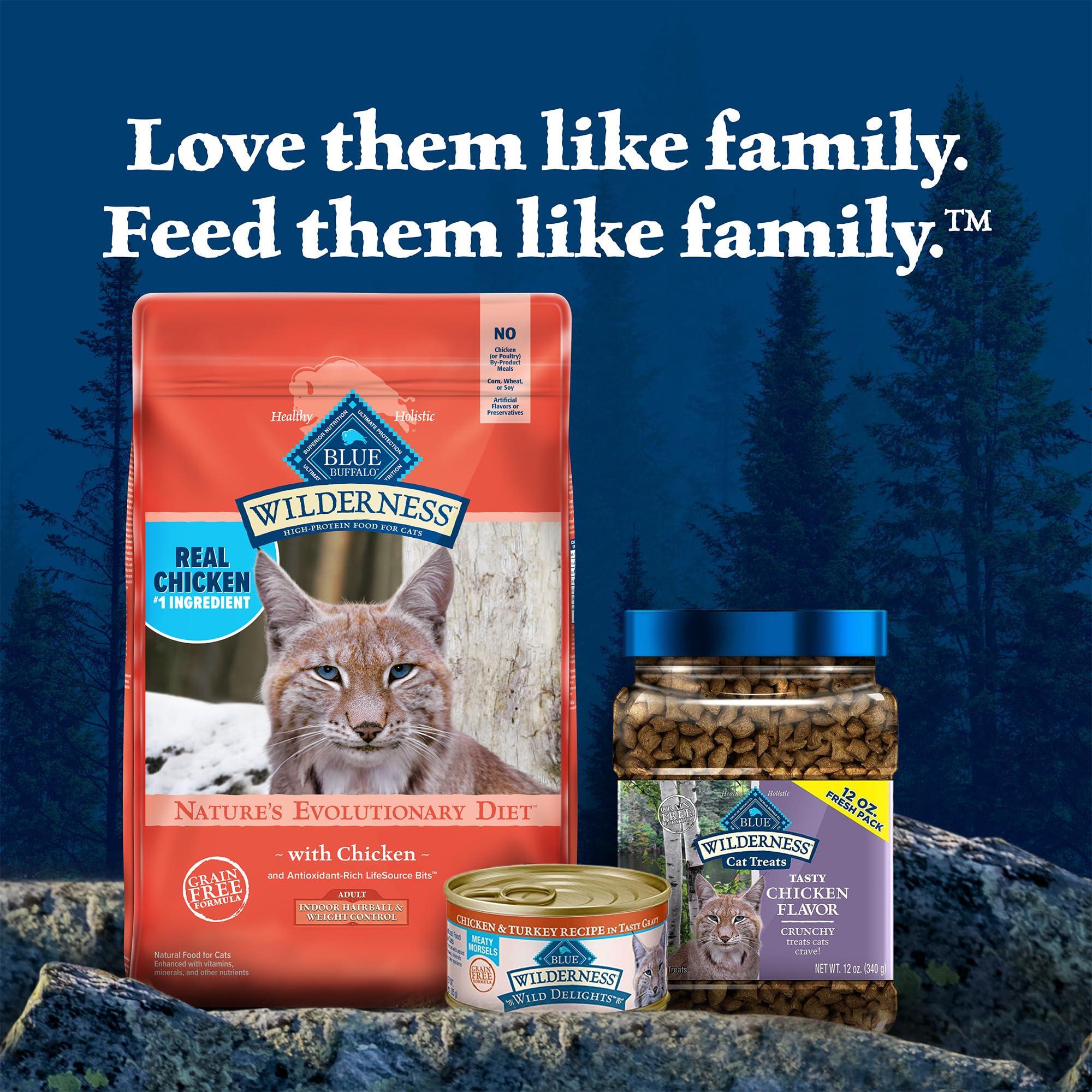 Blue Buffalo Wilderness Adult Indoor Dry Cat Food, Indoor Hairball Control and Weight Control Formula, High-Protein and Grain-Free Diet, Made with Natural Ingredients, Chicken, 11-lb. Bag - Image 11