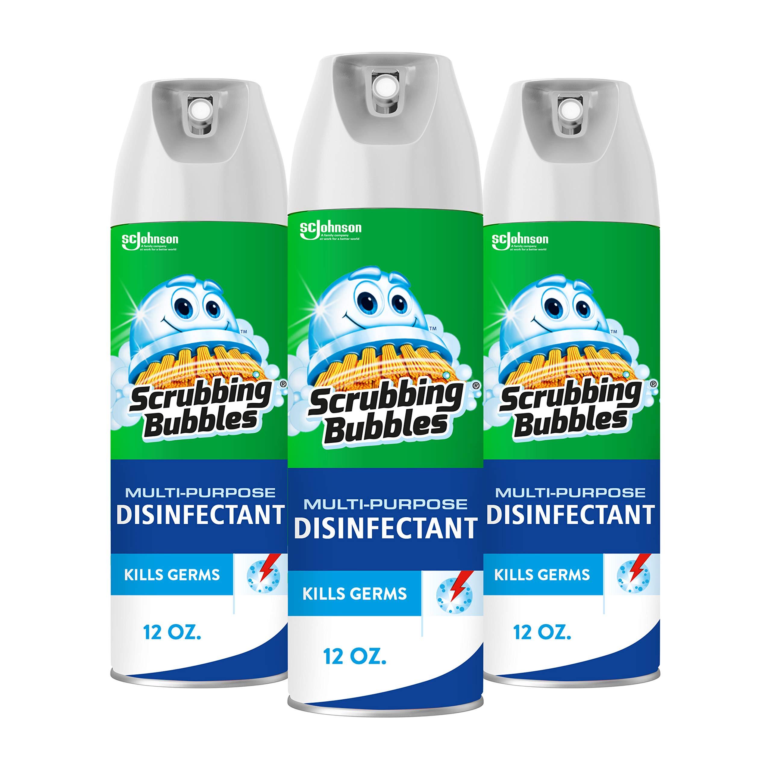 Scrubbing Bubbles Multi-Purpose Disinfectant Spray, 12 oz (Pack of 3)