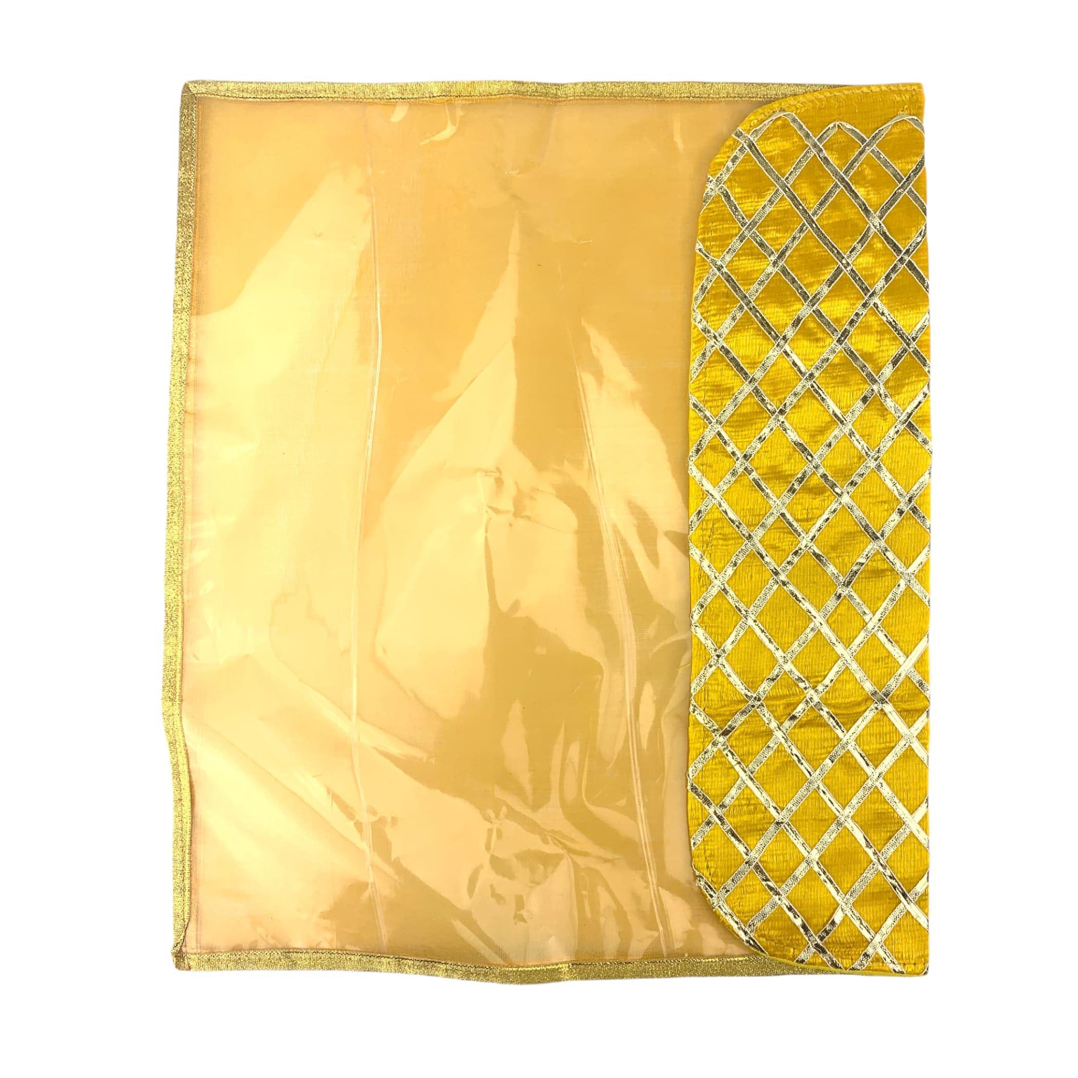 LOVENSPIRE 5 Assorted Gotta Patti Saree Bags Lehnga Cover Clothes Organizer Sari Storage Bag for Wardrobe and Gifting Storage Indian Wedding Favor Cloth Case Birthday - Image 8