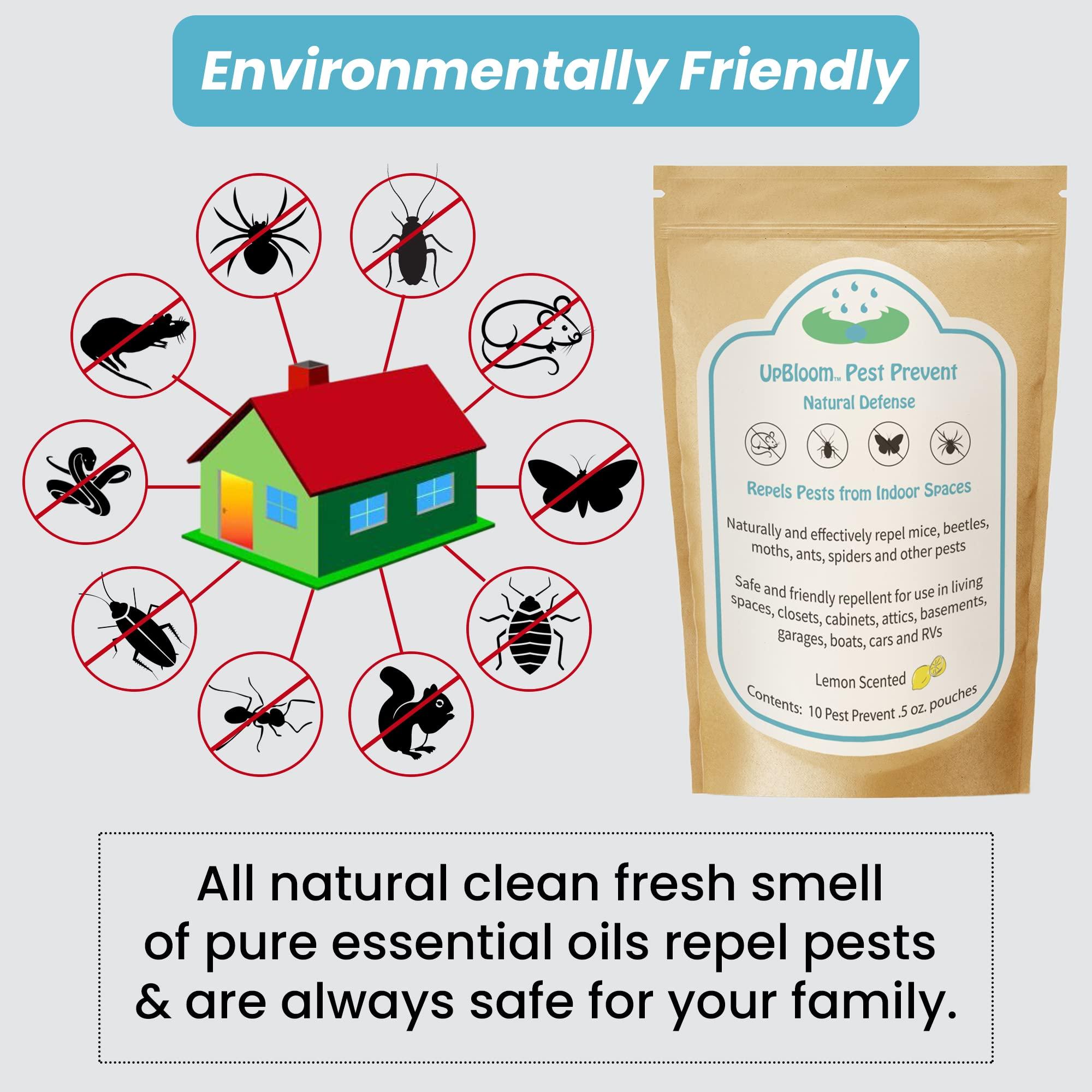 UpBloom - Pest Prevent All-Natural Repellents Home and Garage Defense from Mouse, Spider, Roaches, and Insects 10 Pest Control and Repeller Pouches - Image 8