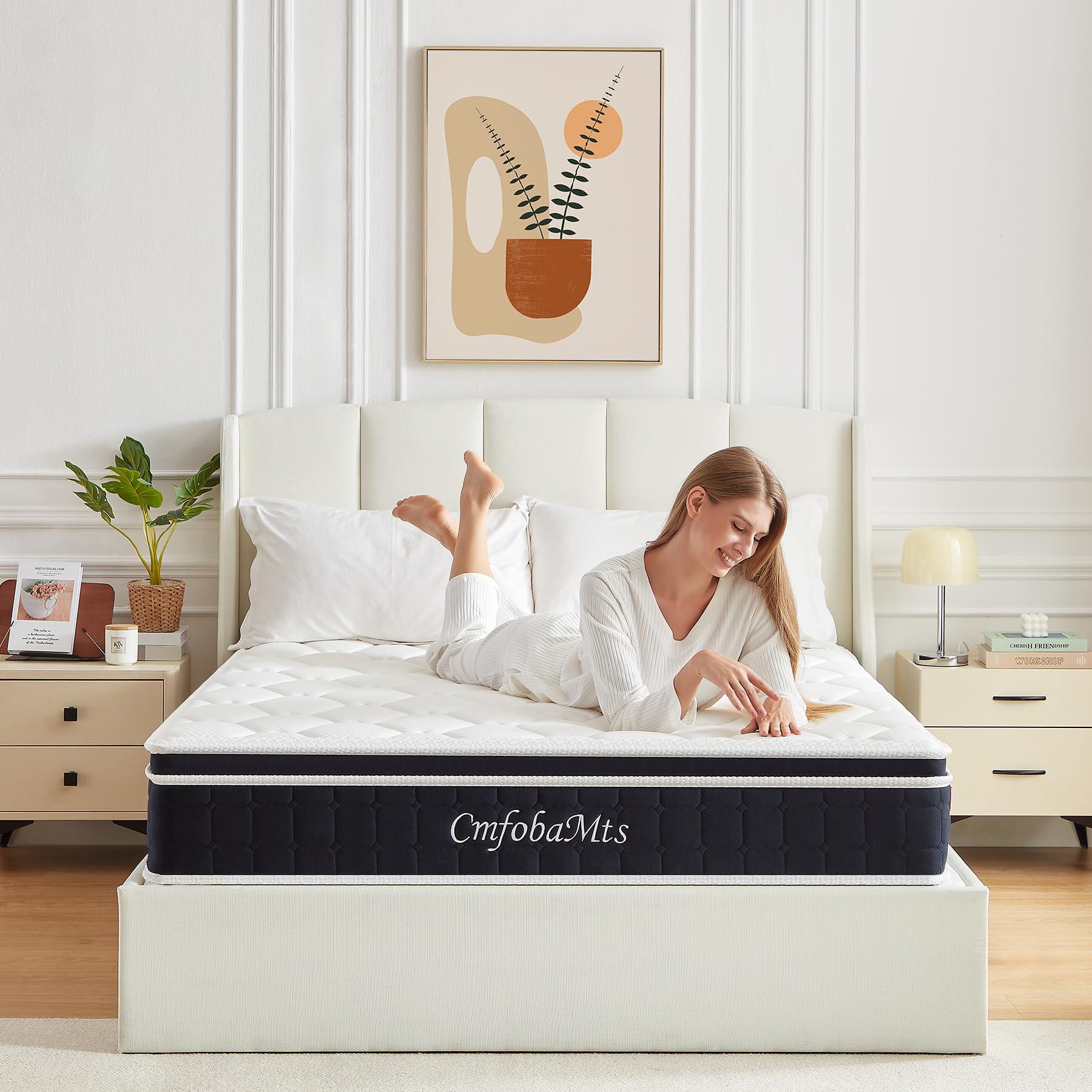 CMFOBAMTS 8 Inch Twin Mattress, Memory Foam Hybrid Mattress in a Box with Independent Spring for Motion Isolation and Pressure Relief, Comfortable Medium Firm - Image 8