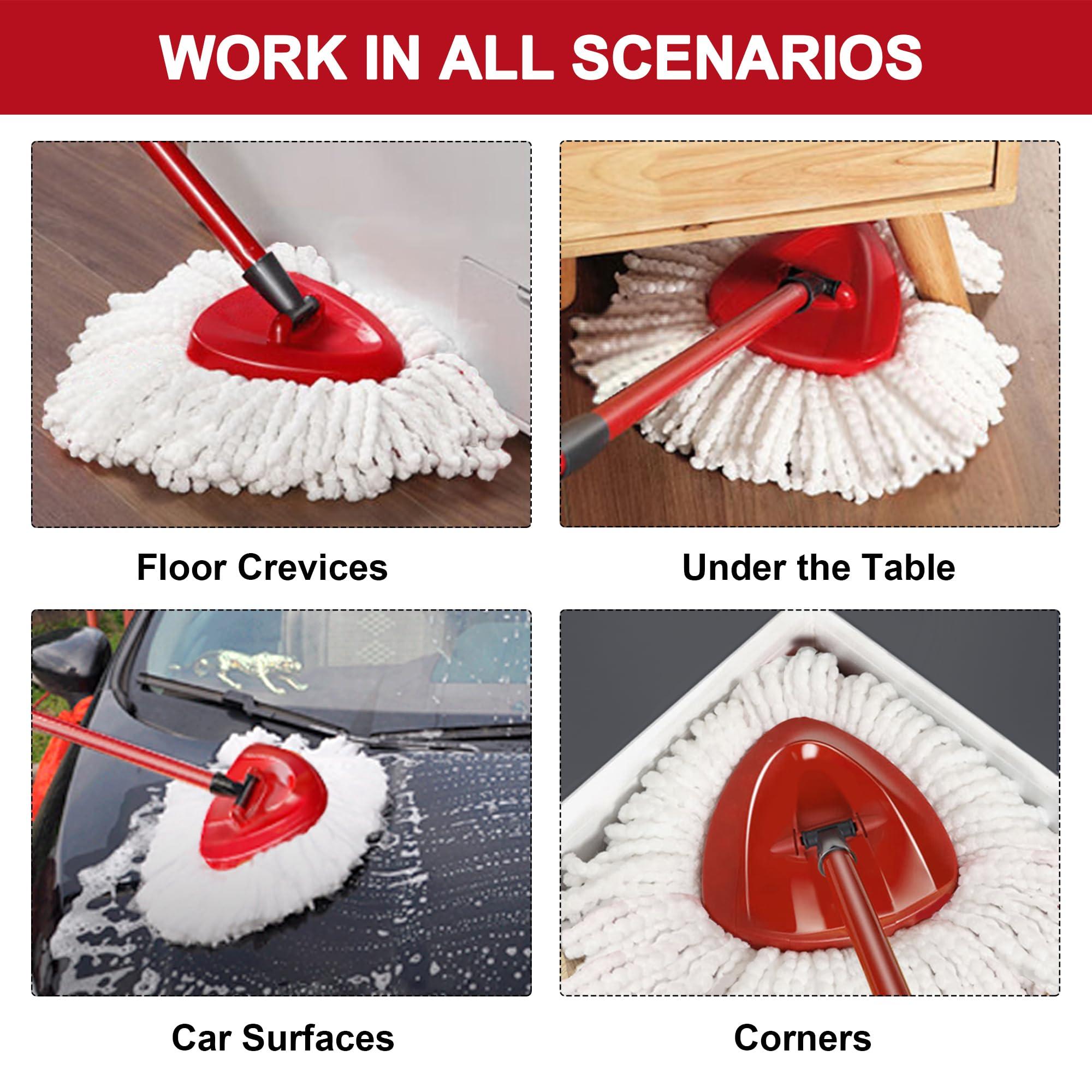 3 Pack Mop Replacement Heads for O-Ceda Mop Replace Head EasyWrin Spin Mop Heads Replacements, Microfiber Spin Mop Refills, Easy Cleaning Mop Head Replacement - Image 5