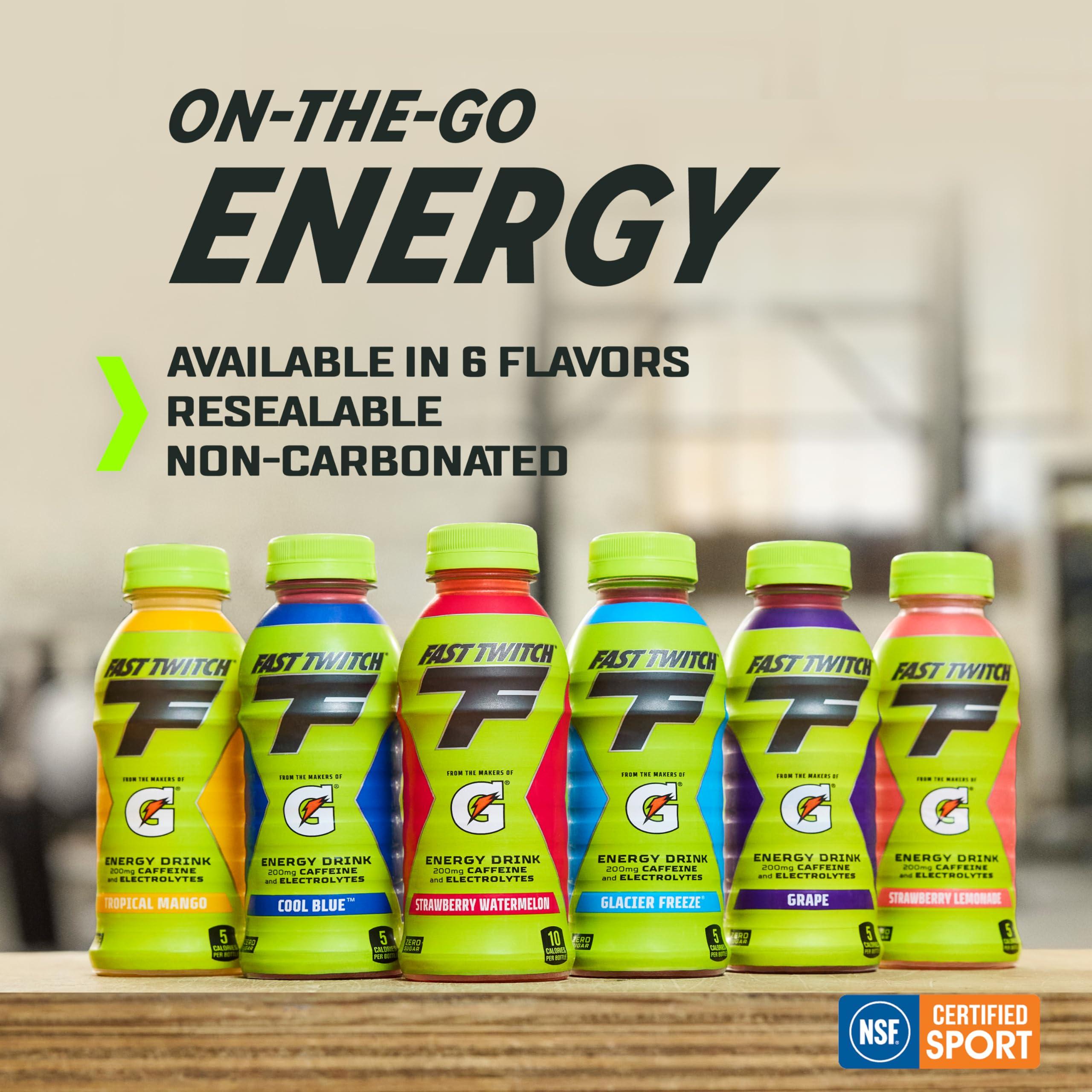 Fast Twitch Energy drink from Gatorade, Strawberry Watermelon, 12 Oz Bottles,(Pack of 12), 200mg Caffeine, Zero Sugar, Electrolytes - Image 3