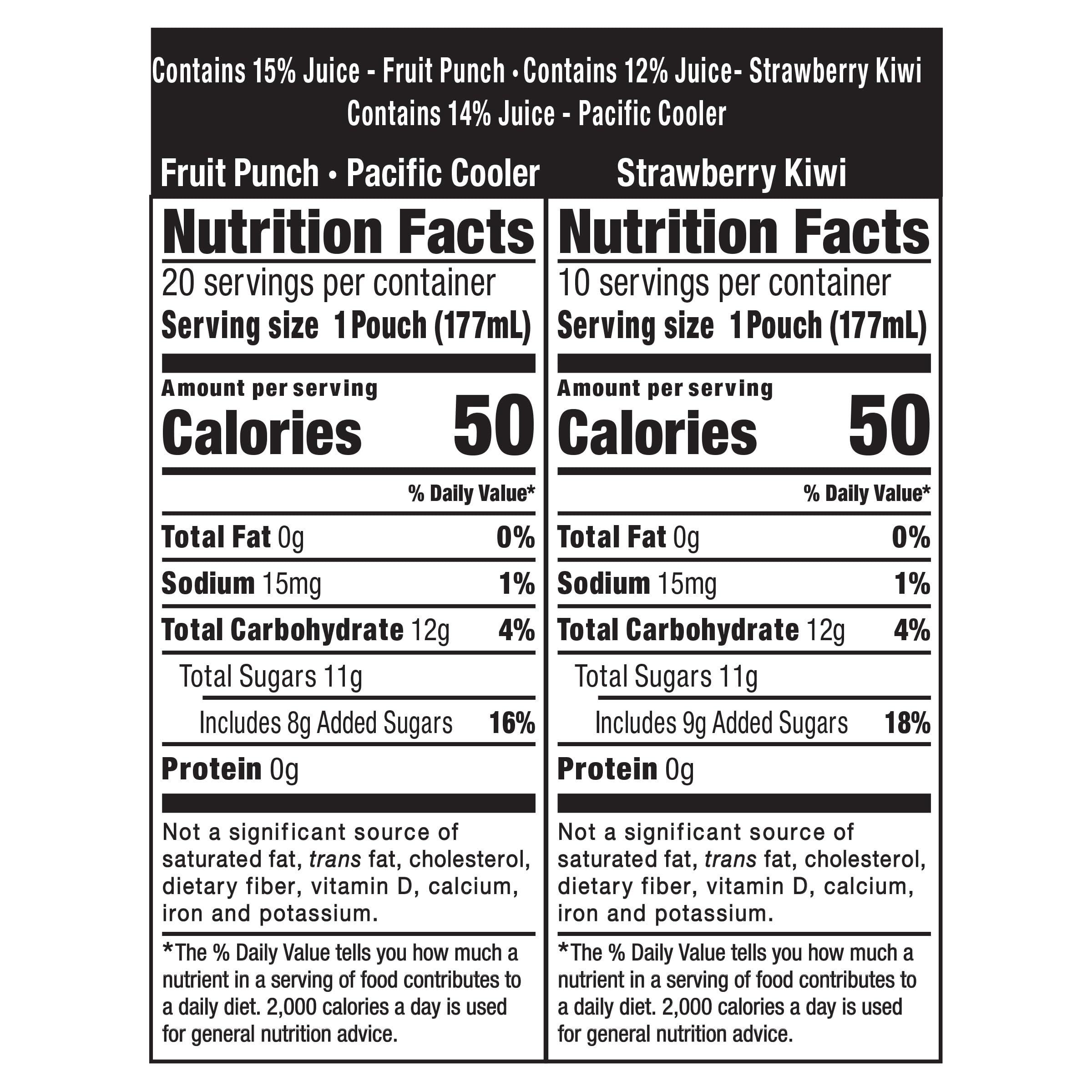 Capri Sun Fruit Punch, Strawberry Kiwi and Pacific Cooler Flavored Juice Drink Blend Variety Pack, 30 ct Box, 6 fl oz Pouches - Image 11
